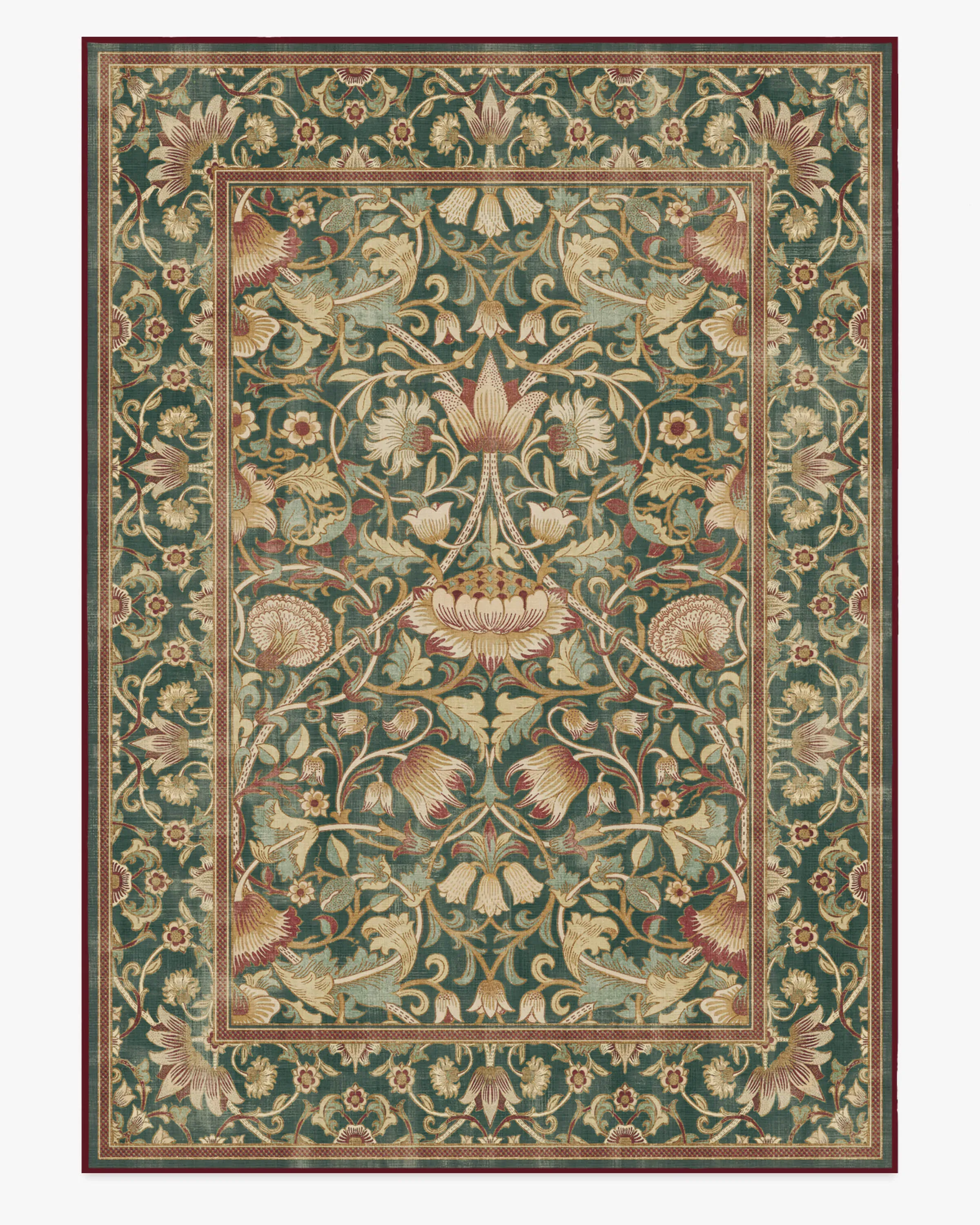 Large Area Rug Machine Washable - Evergreen, Flatwoven