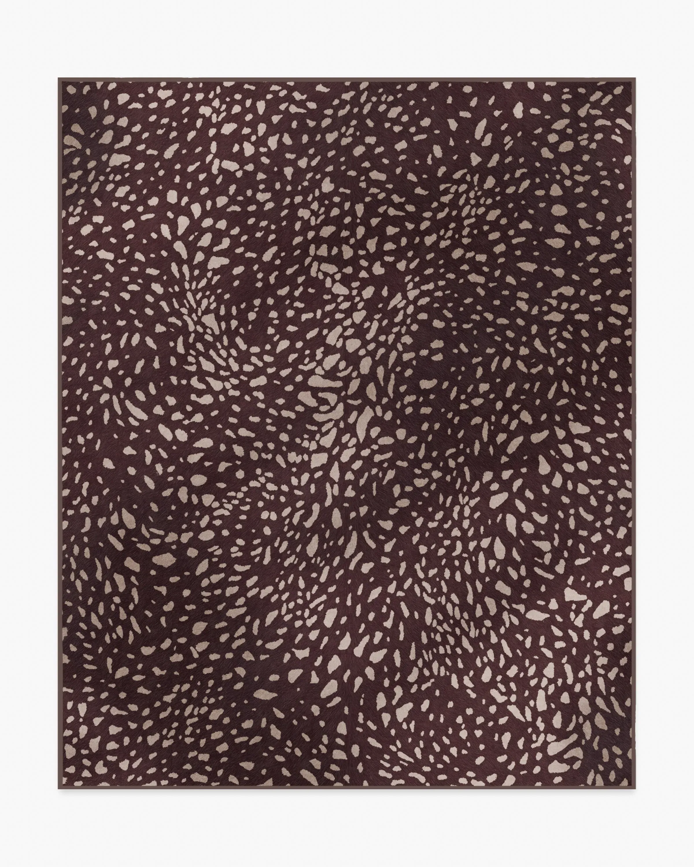 Large Area Rug Machine Washable - Fawn Burgundy