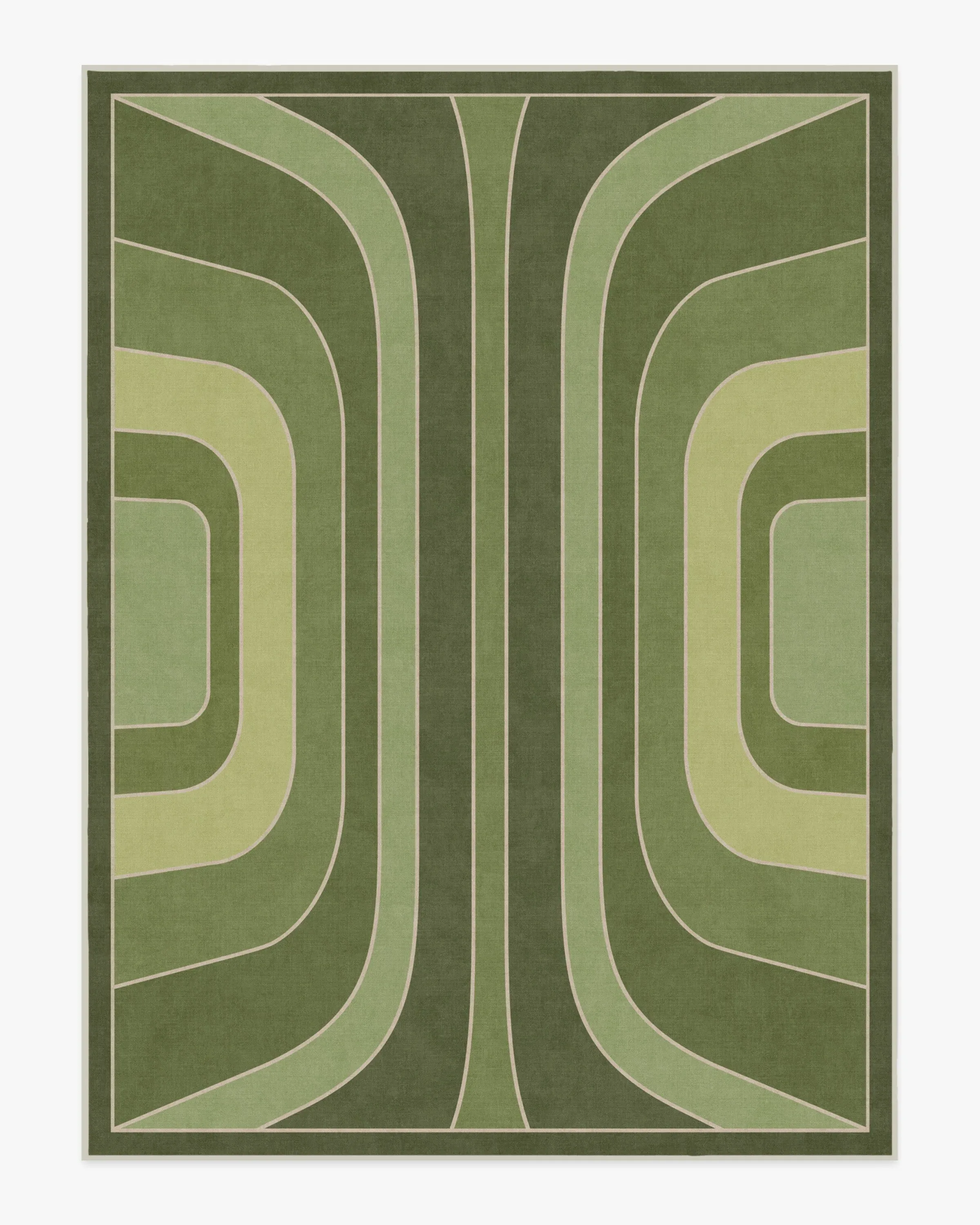 Large Area Rug Machine Washable - Green