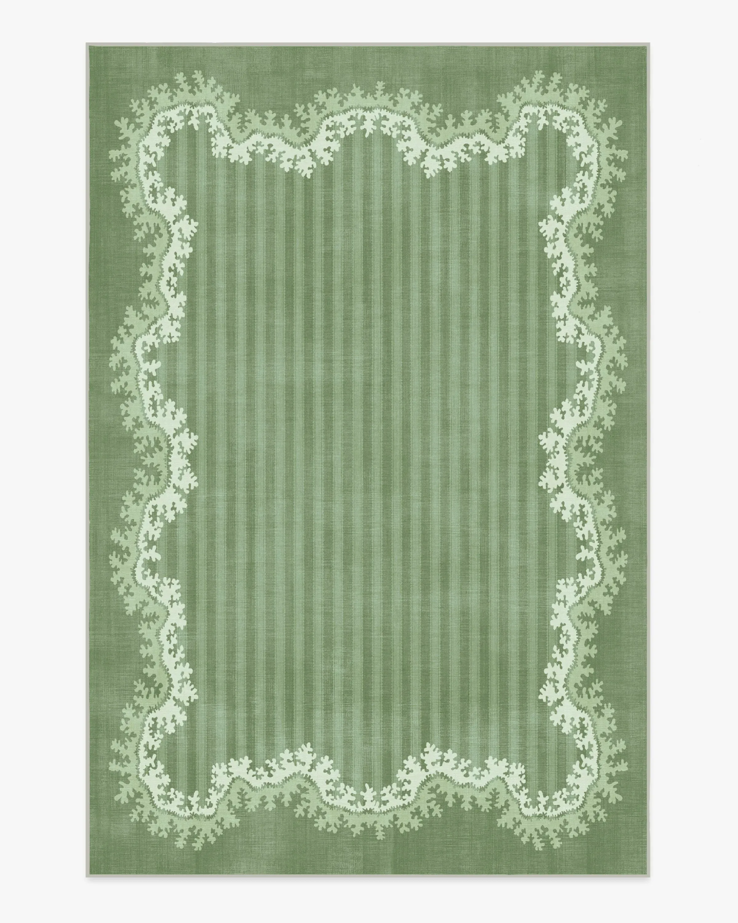 Large Area Rug Machine Washable - Green