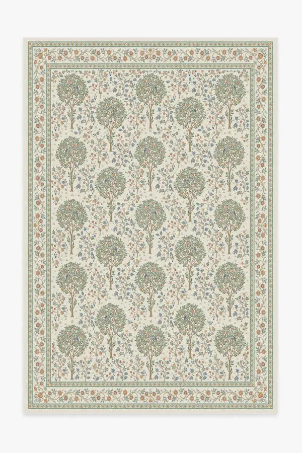 Large Area Rug Machine Washable - Green