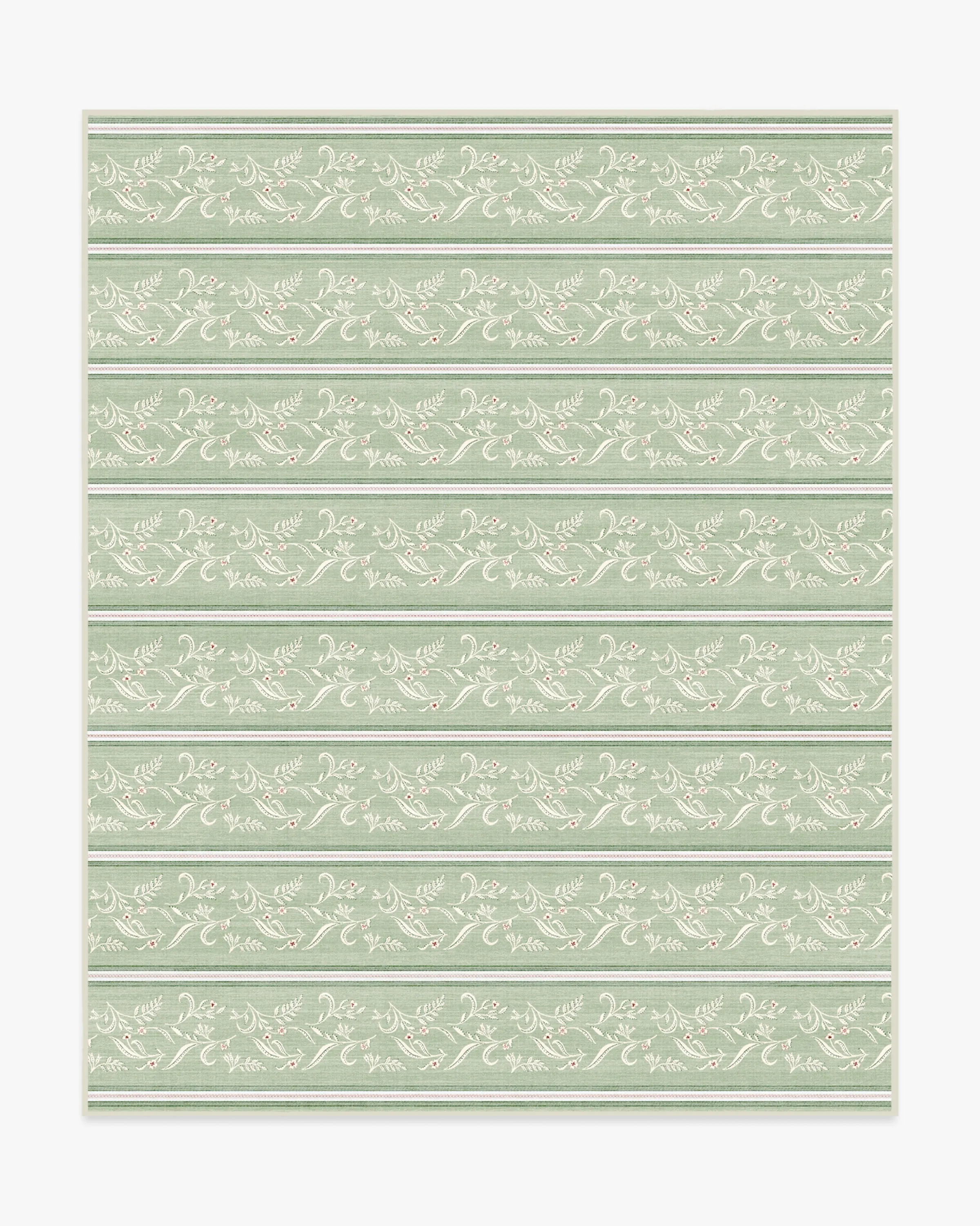 Large Area Rug Machine Washable - Green