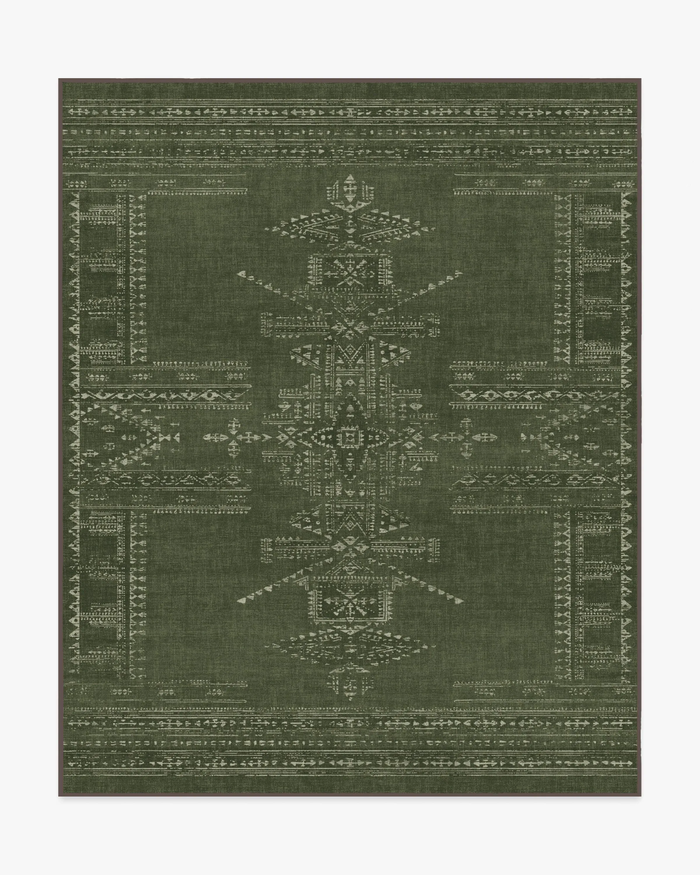 Large Area Rug Machine Washable - Green