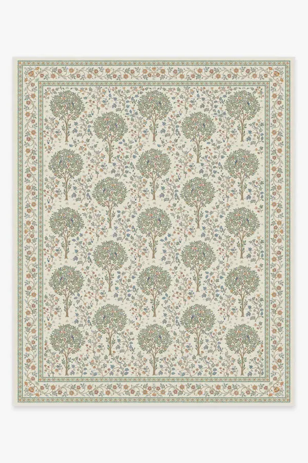 Large Area Rug Machine Washable - Green