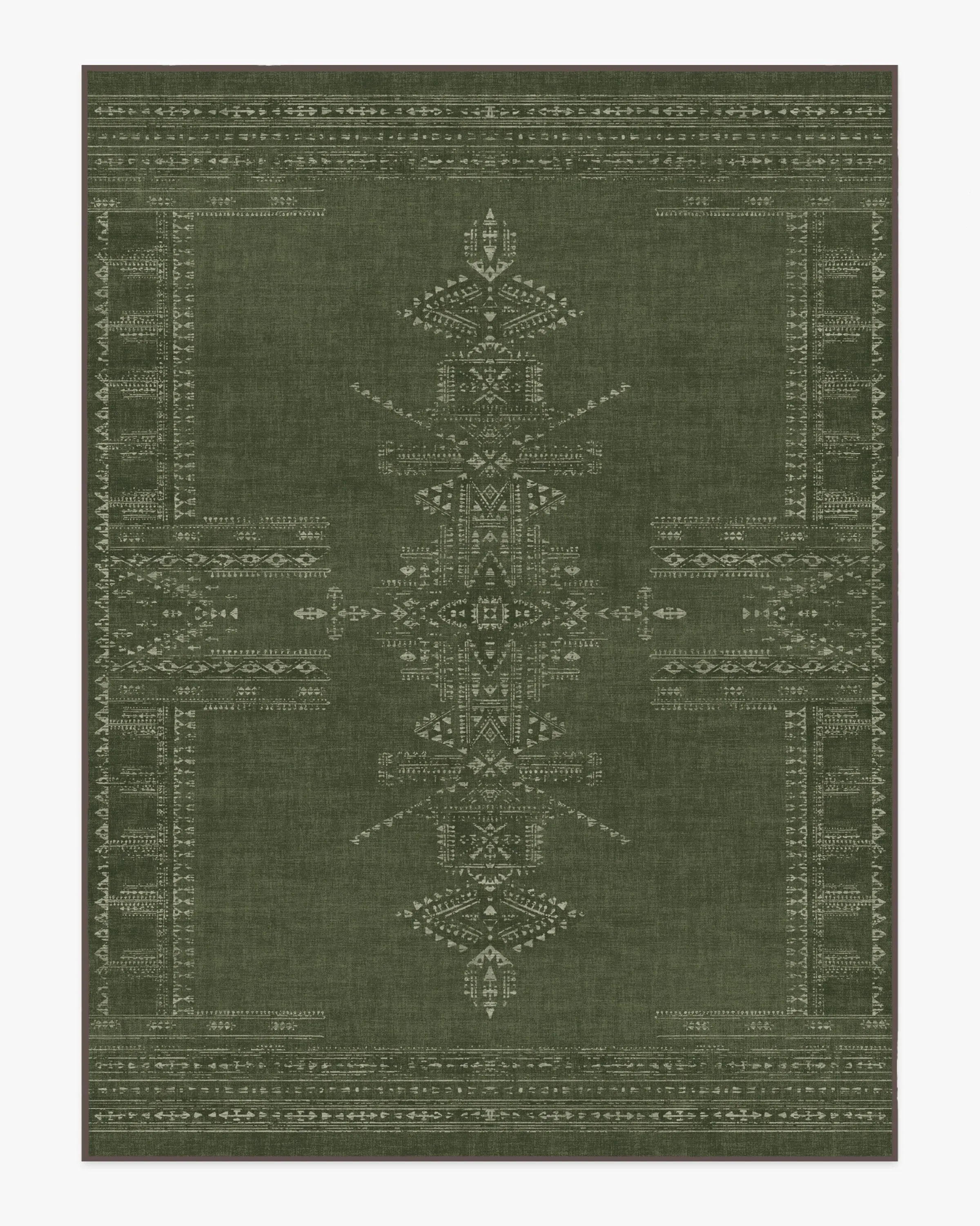 Large Area Rug Machine Washable - Green