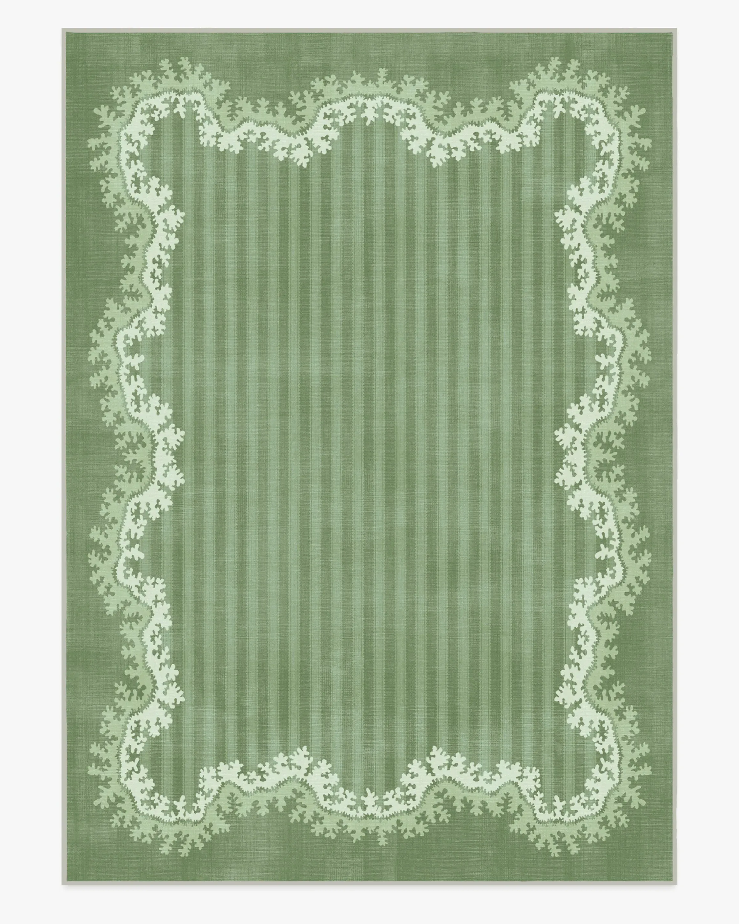 Large Area Rug Machine Washable - Green