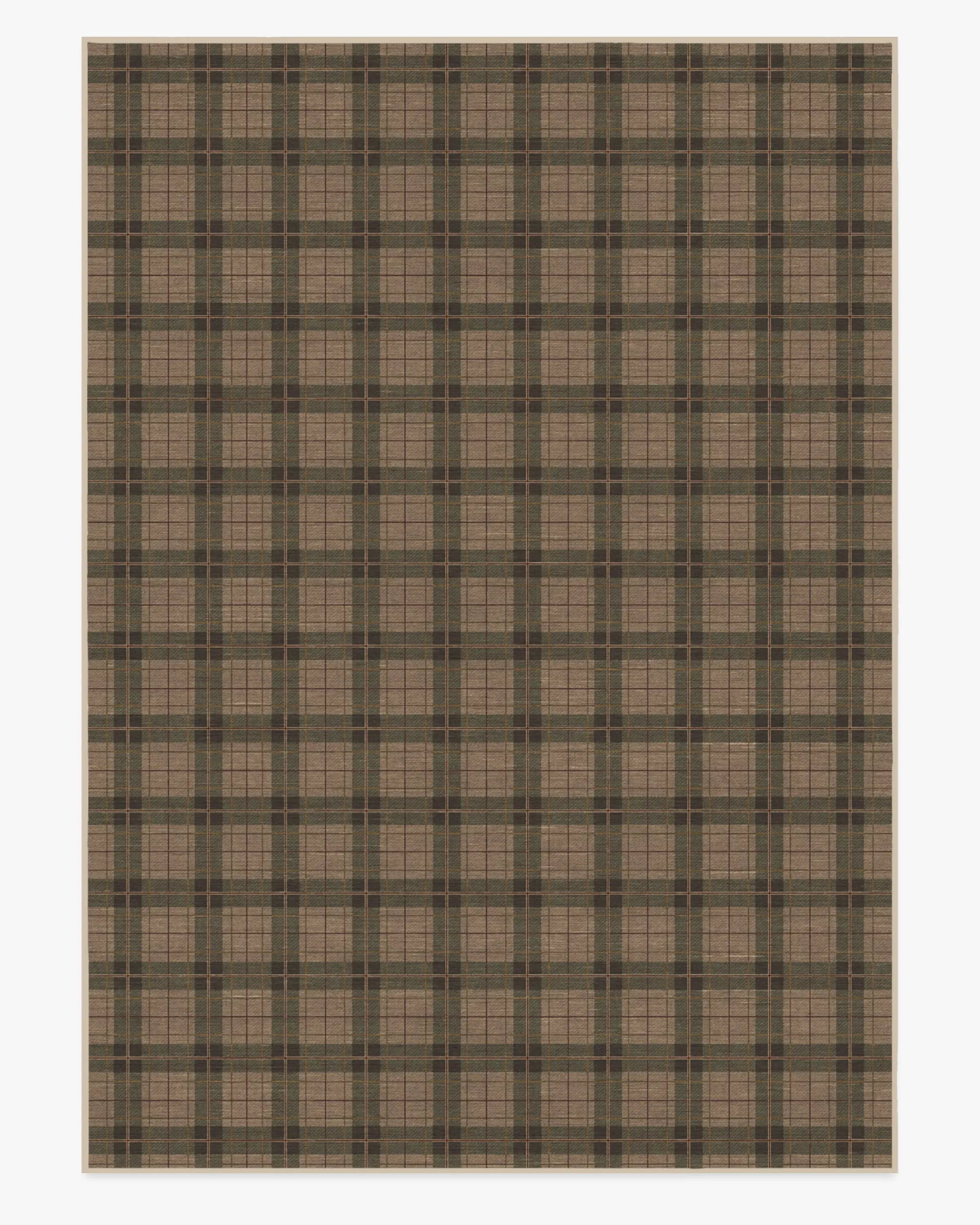 Large Area Rug Machine Washable - Green