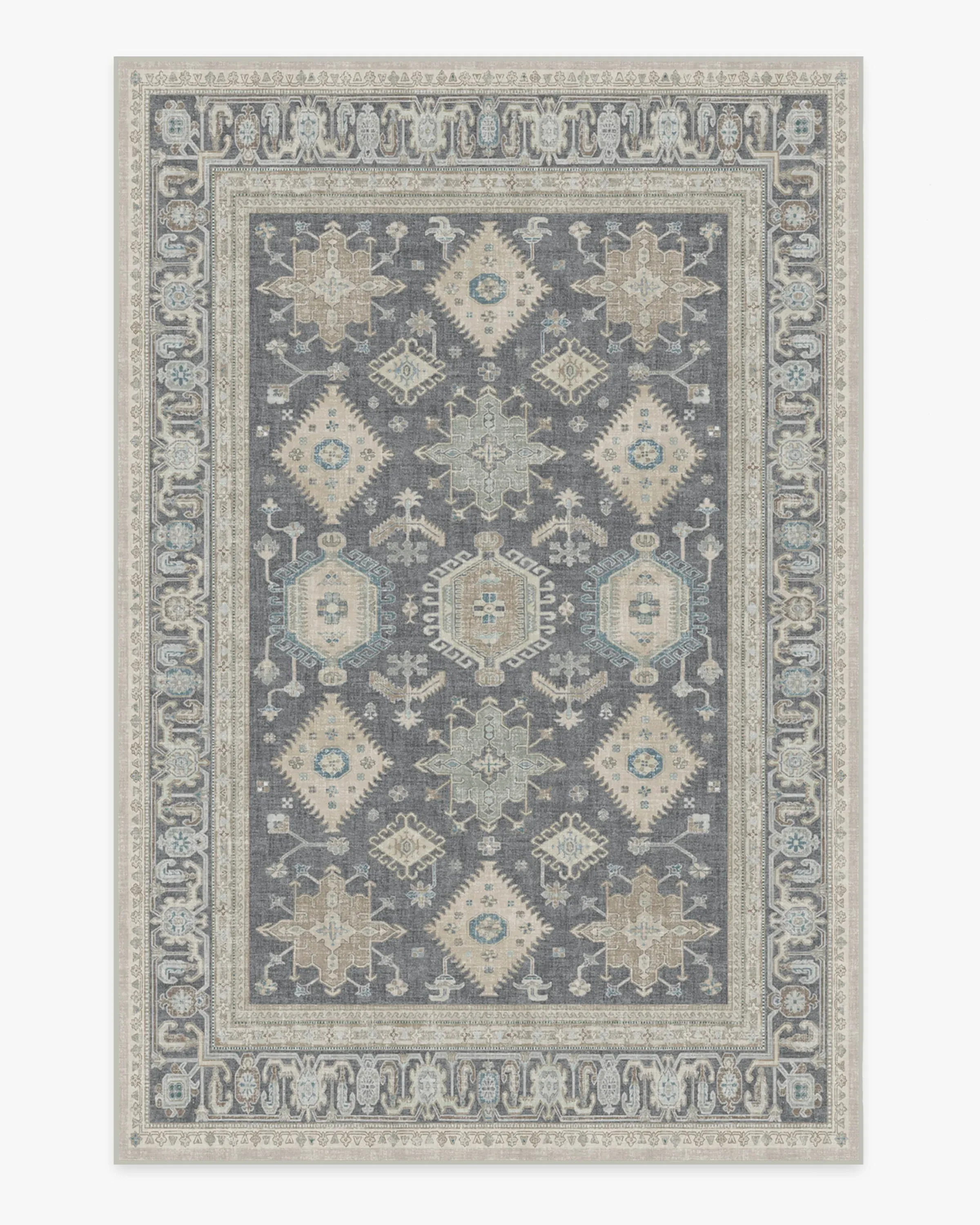 Large Area Rug Machine Washable - Grey