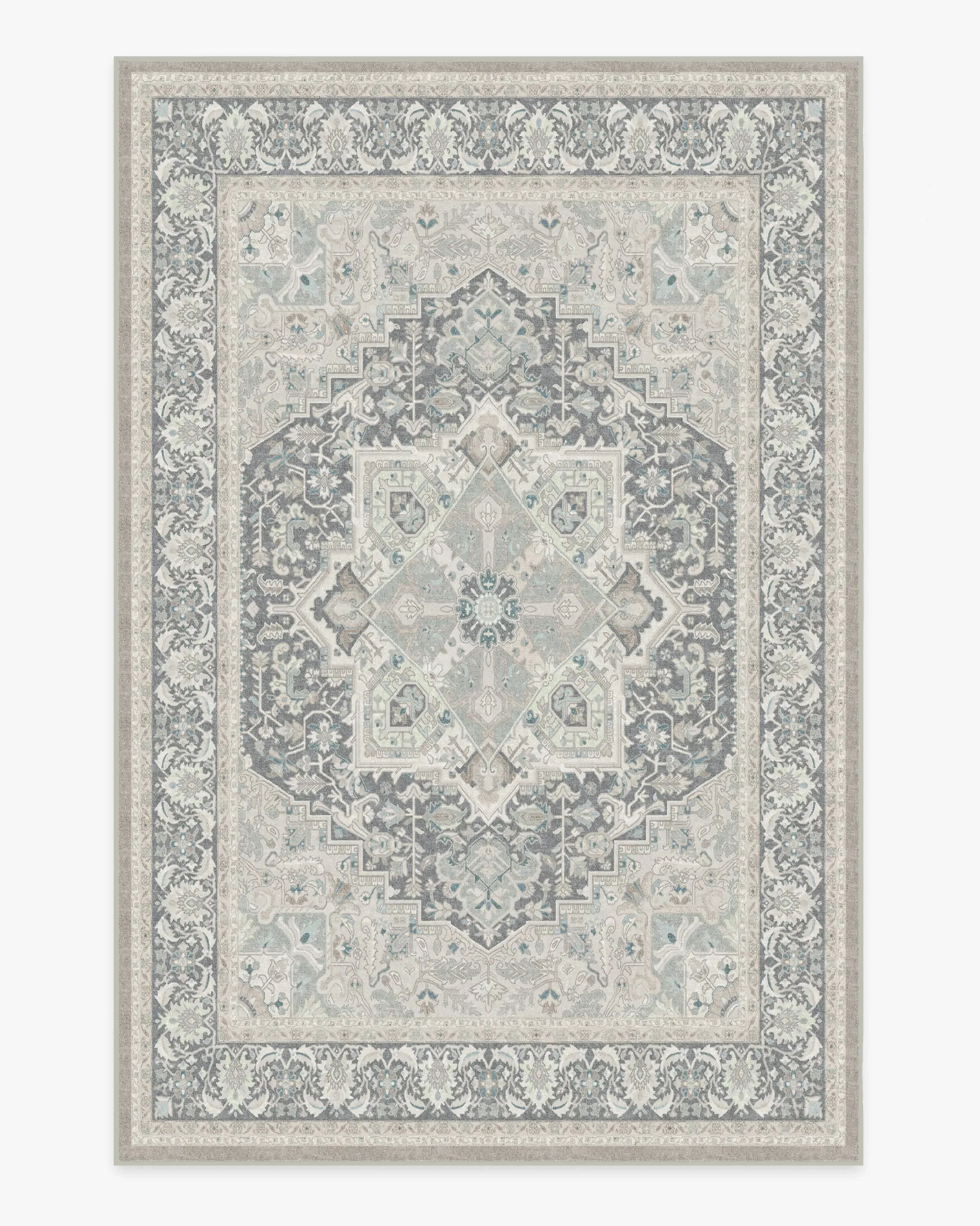 Large Area Rug Machine Washable - Grey