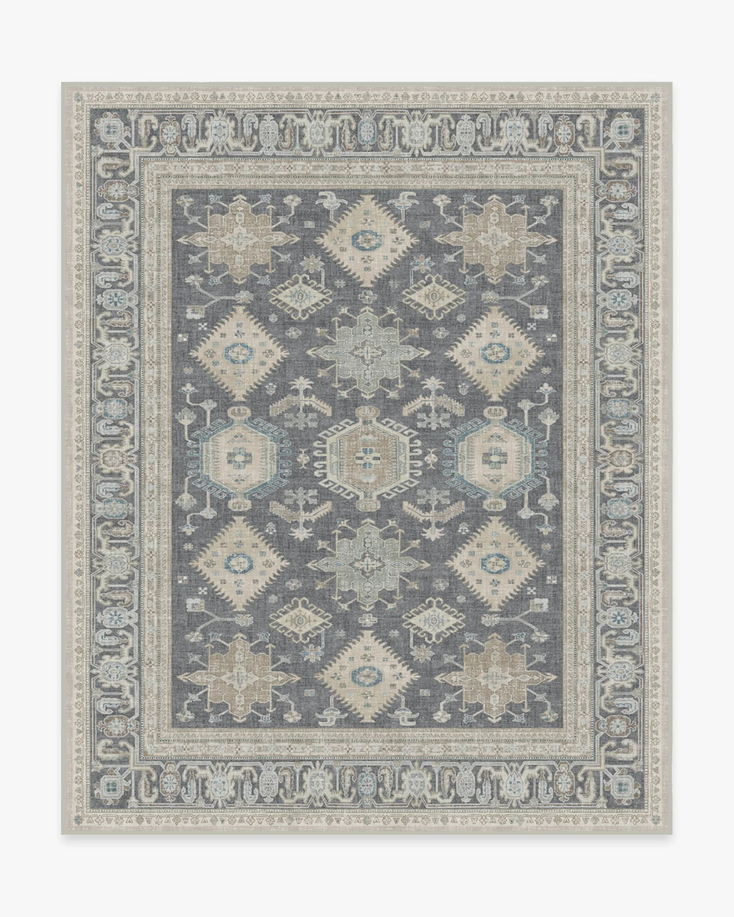 Large Area Rug Machine Washable - Grey