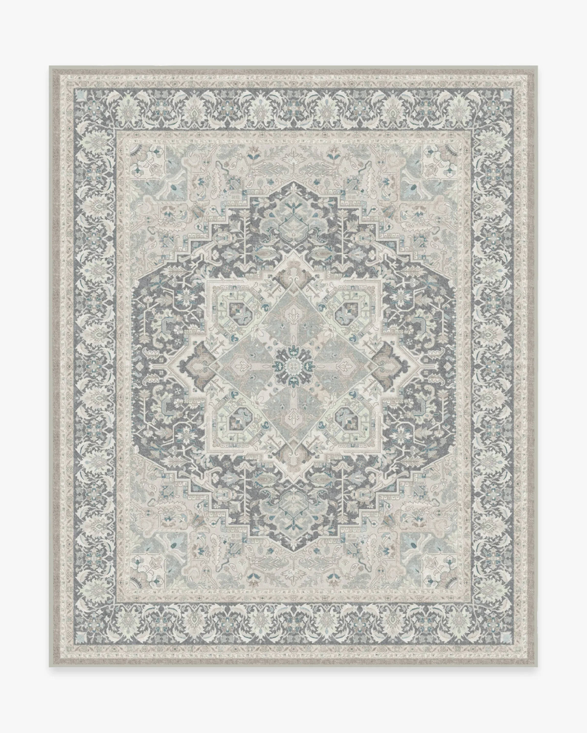 Large Area Rug Machine Washable - Grey