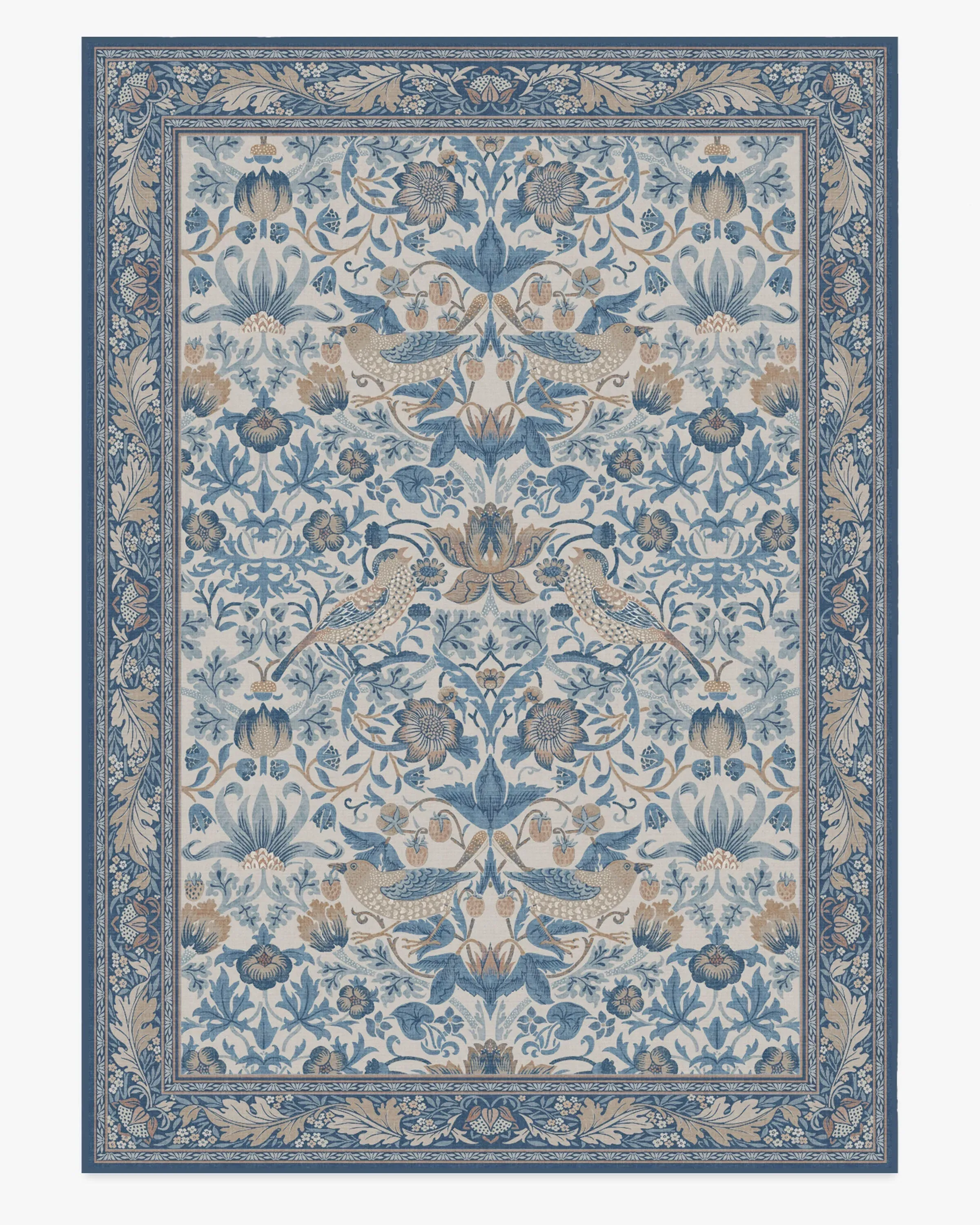 Large Area Rug Machine Washable - Indigo, Flatwoven