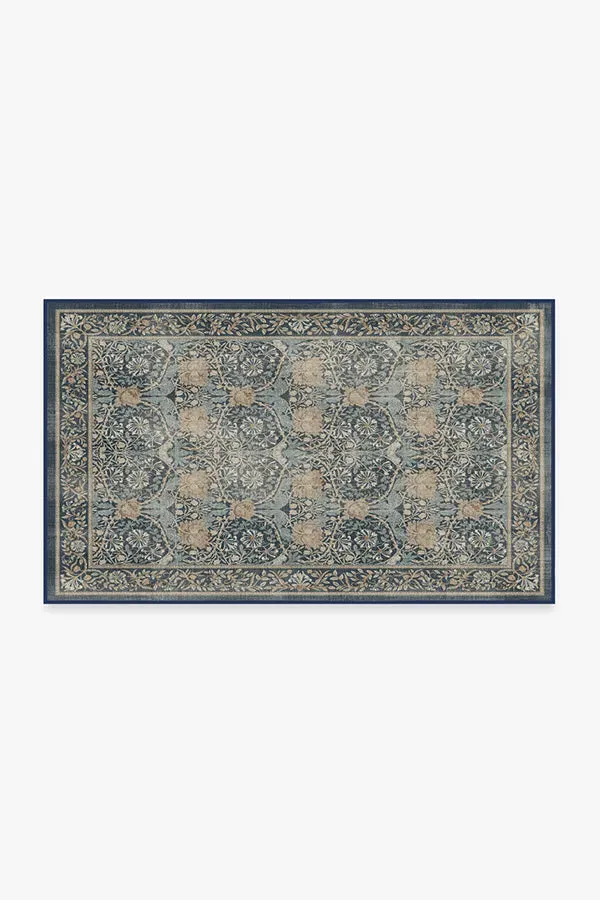 Large Area Rug Machine Washable - Indigo