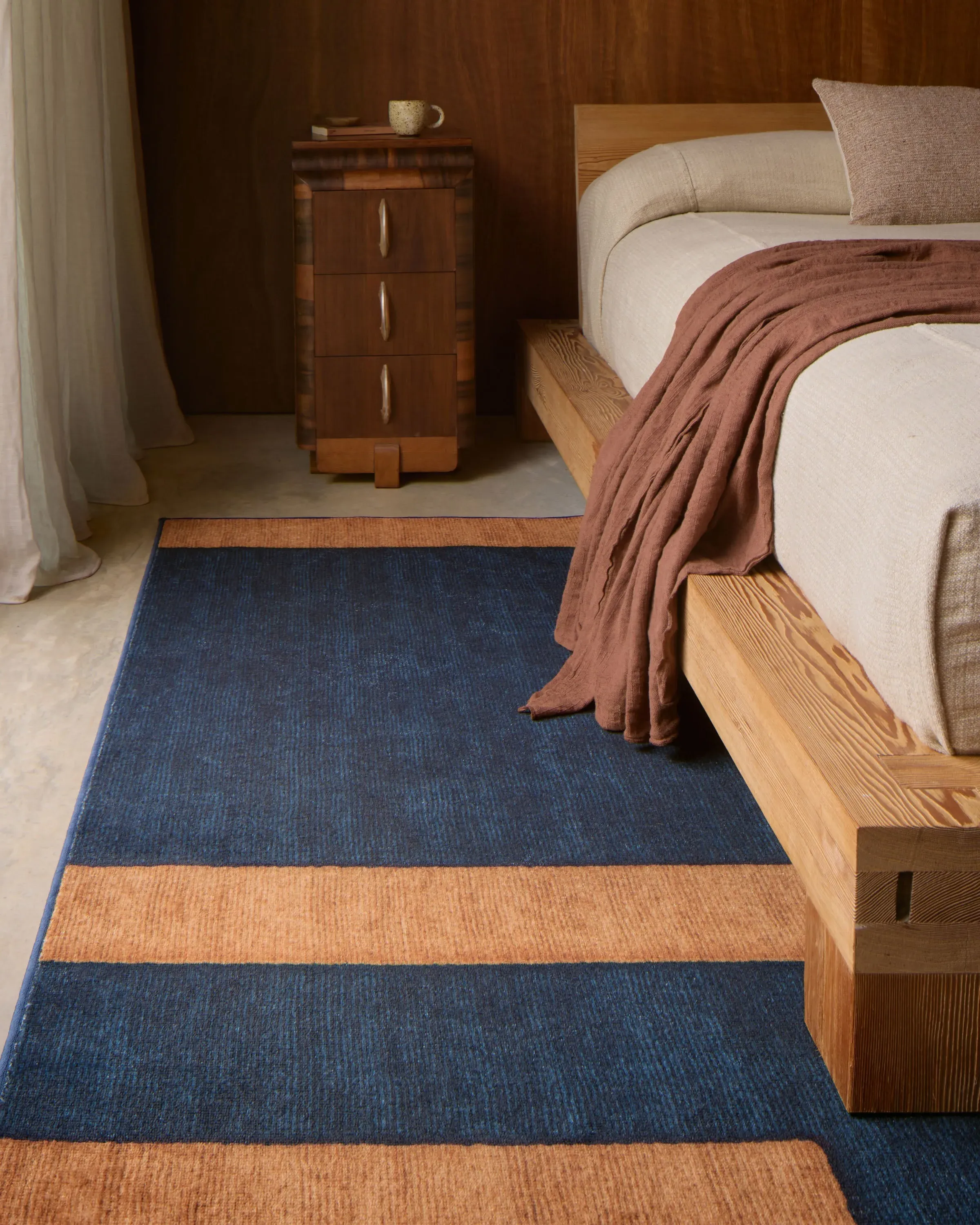 Large Area Rug Machine Washable - Indigo