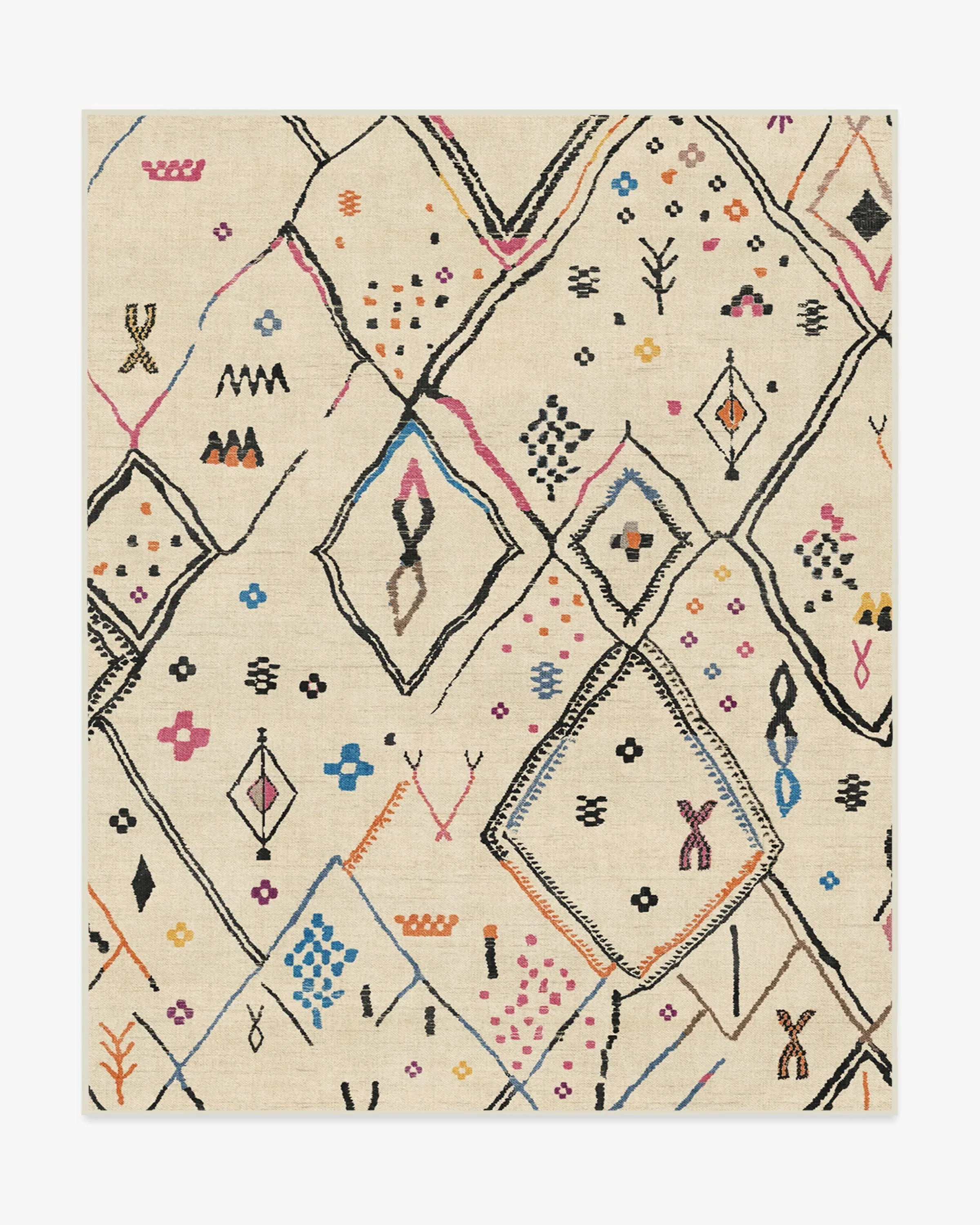 Large Area Rug Machine Washable - Ivory