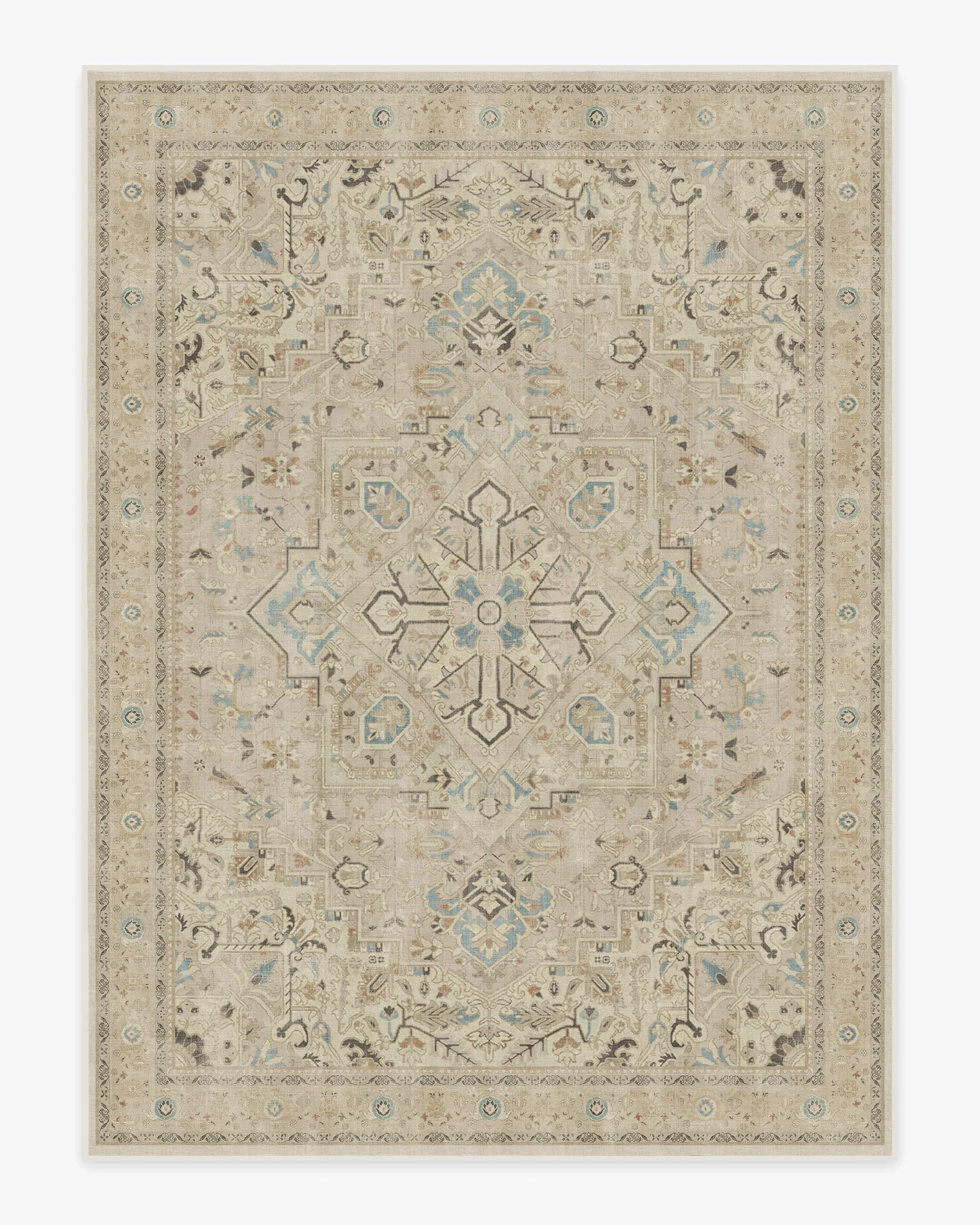 Large Area Rug Machine Washable - Ivory