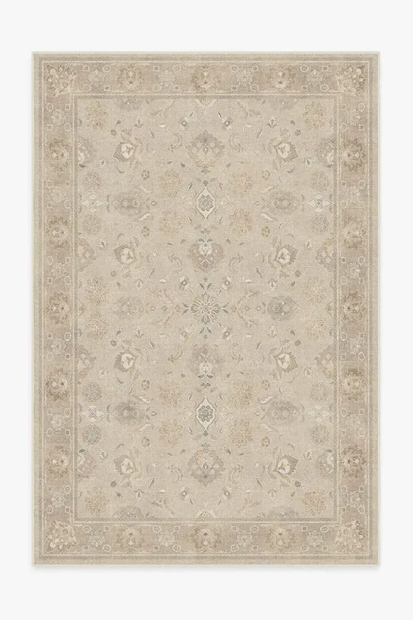 Large Area Rug Machine Washable - Ivory, Chenille