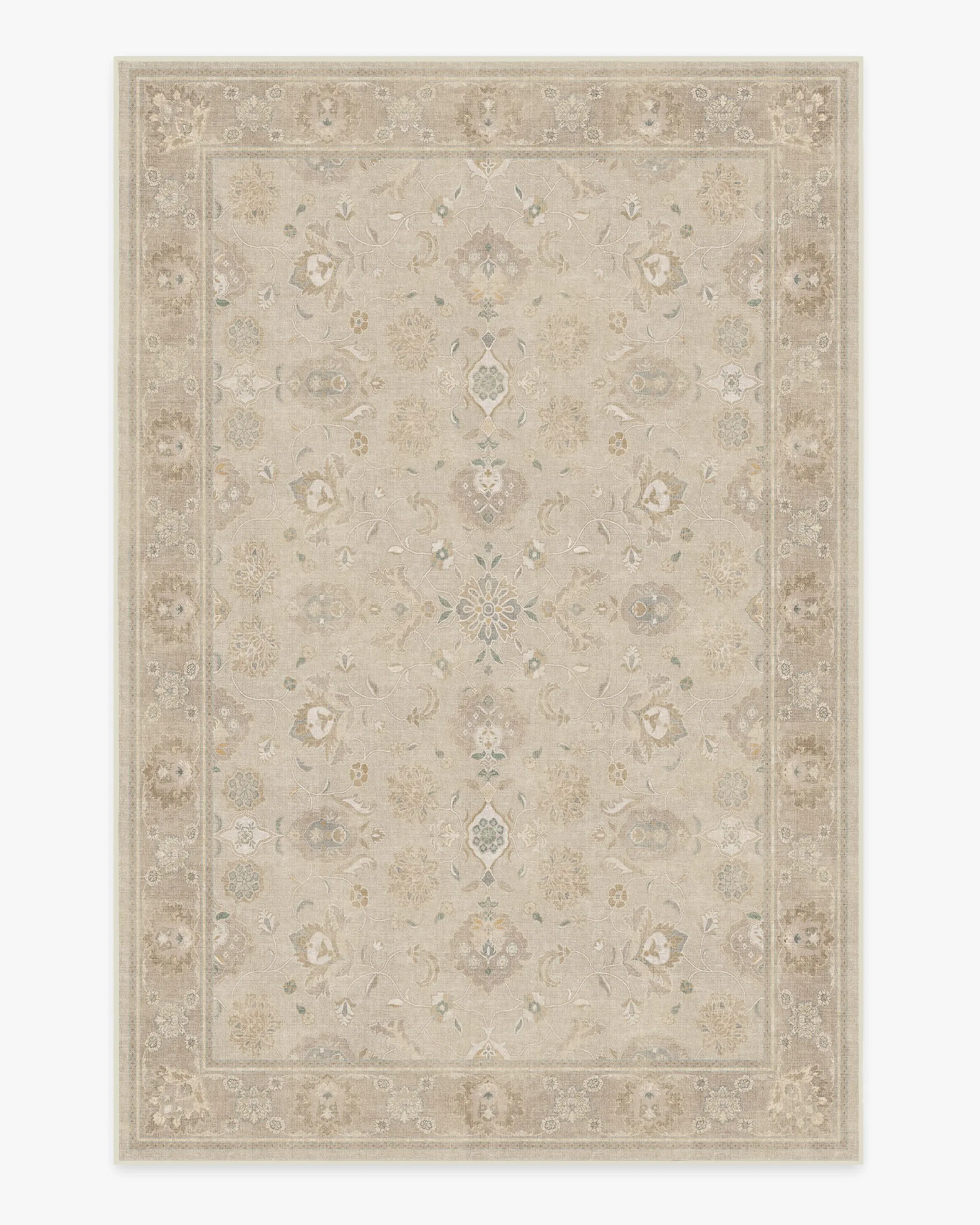 Large Area Rug Machine Washable - Ivory, Chenille