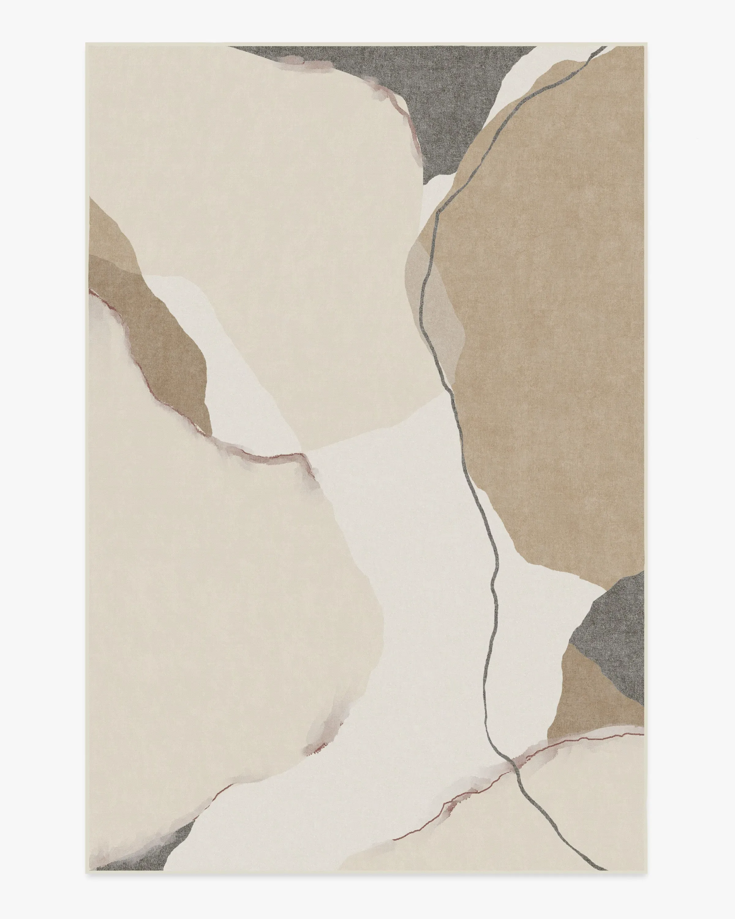 Large Area Rug Machine Washable - Ivory, Chenille