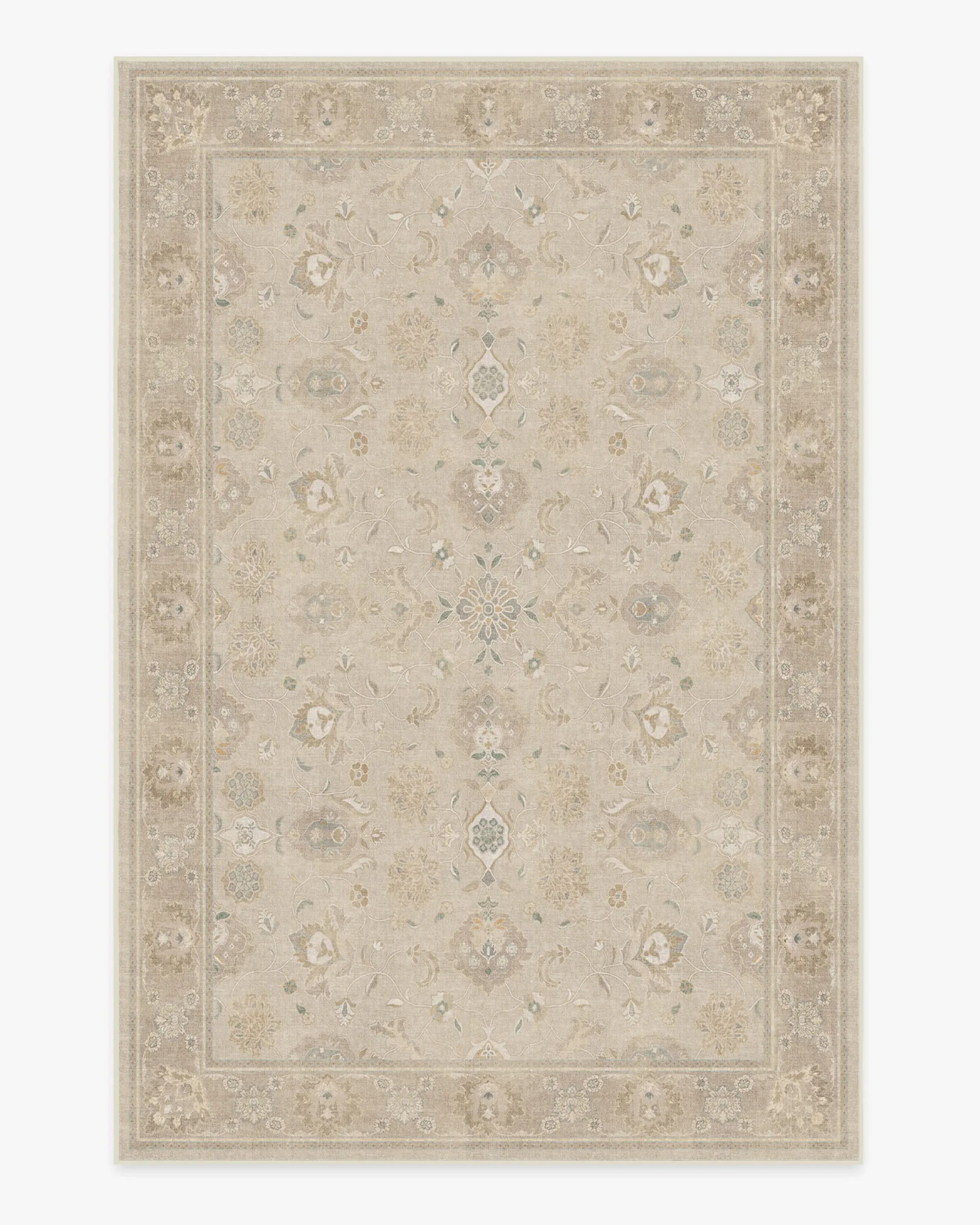 Large Area Rug Machine Washable - Ivory, Chenille