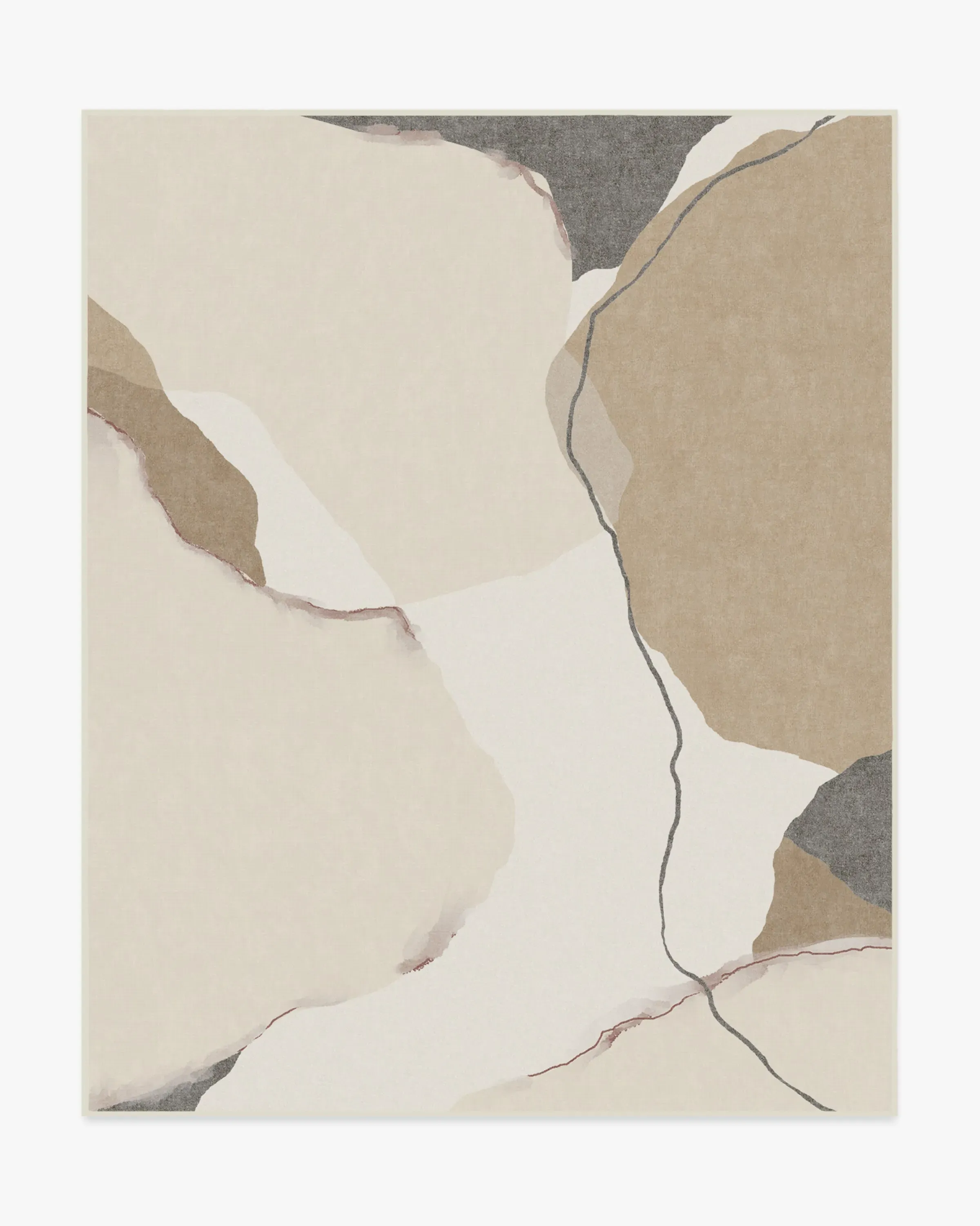 Large Area Rug Machine Washable - Ivory, Chenille