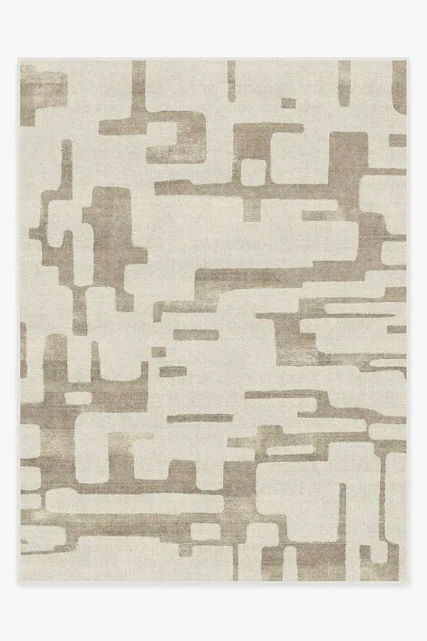 Large Area Rug Machine Washable - Ivory, Flatwoven