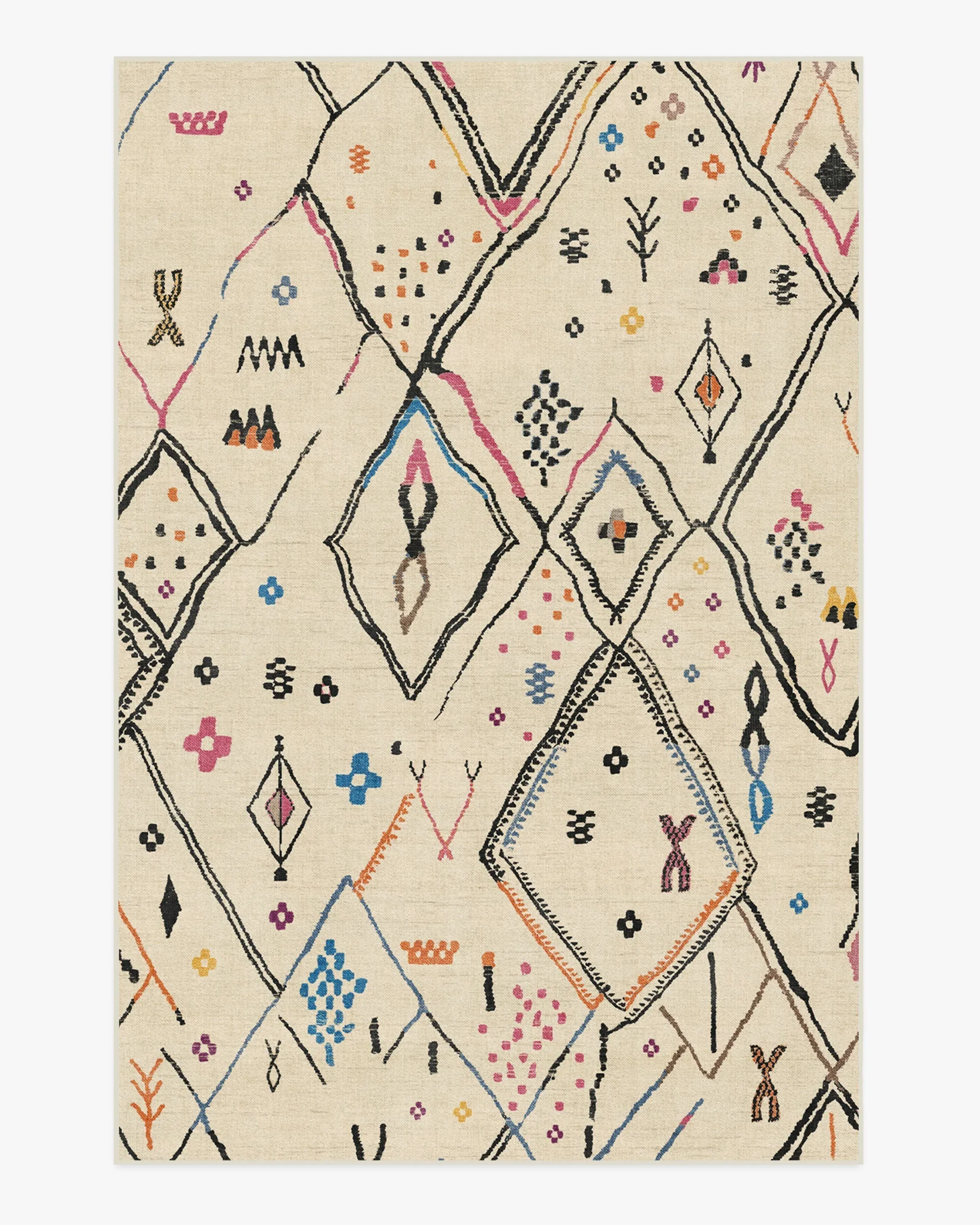 Large Area Rug Machine Washable - Ivory