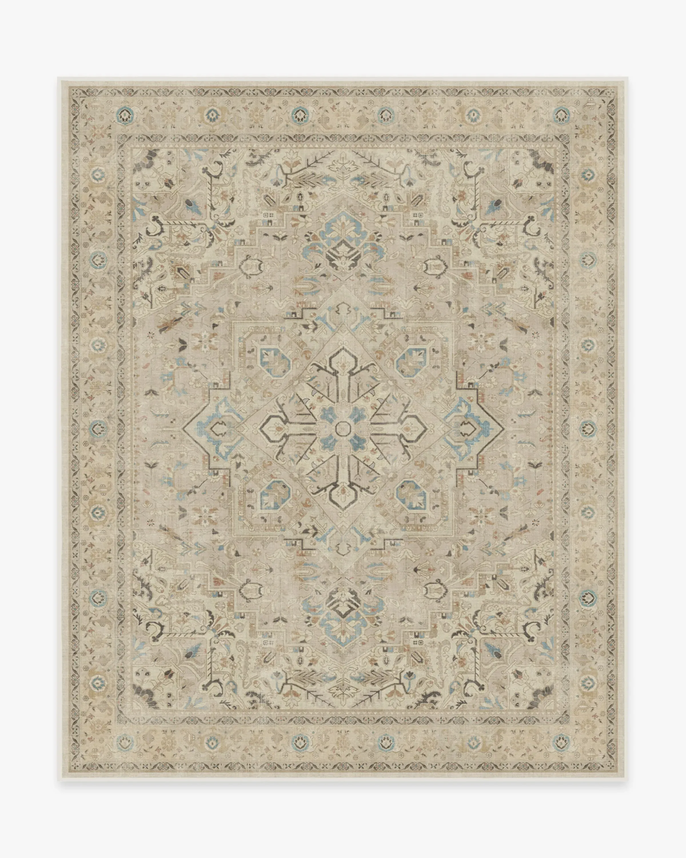 Large Area Rug Machine Washable - Ivory