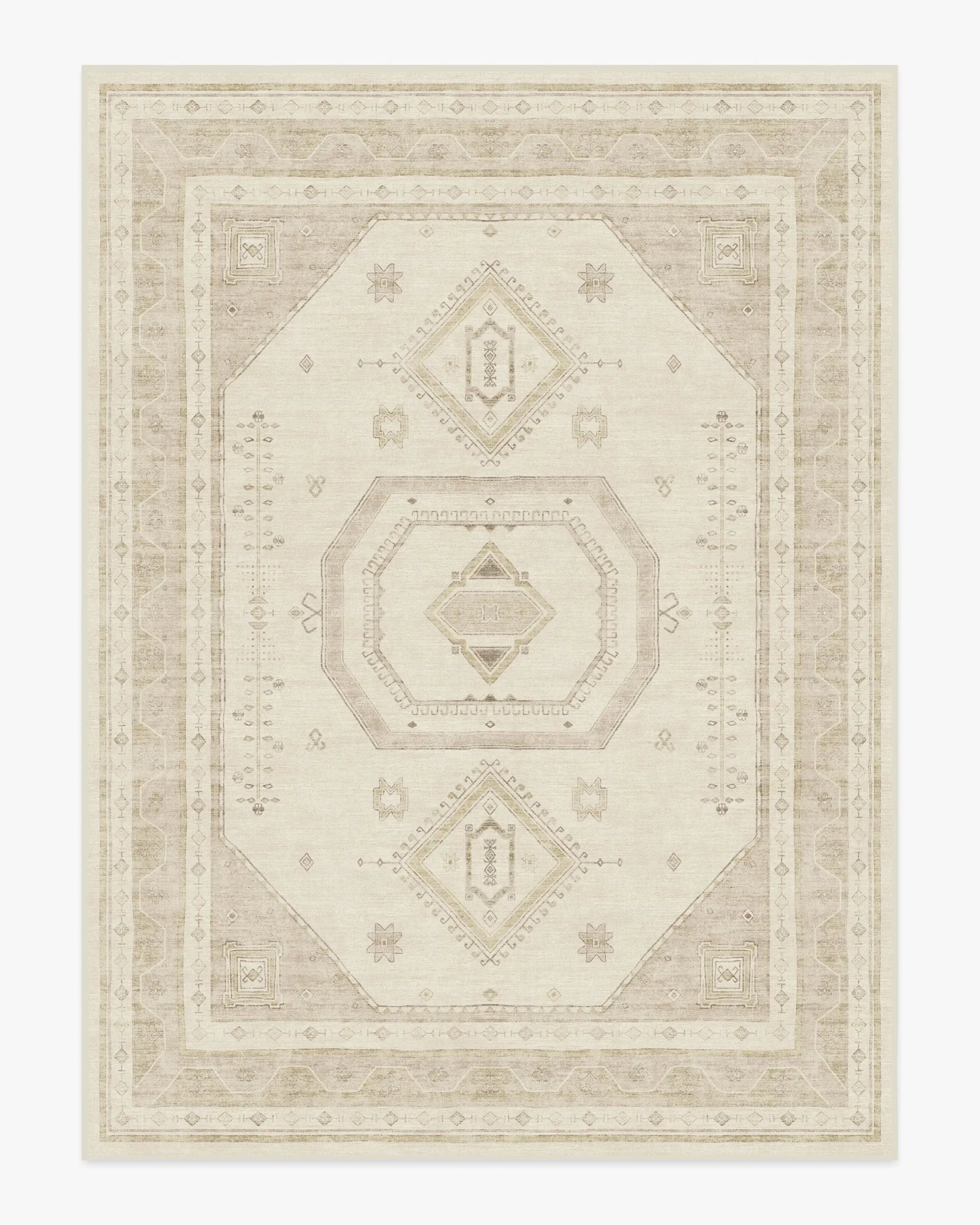 Large Area Rug Machine Washable - Ivory