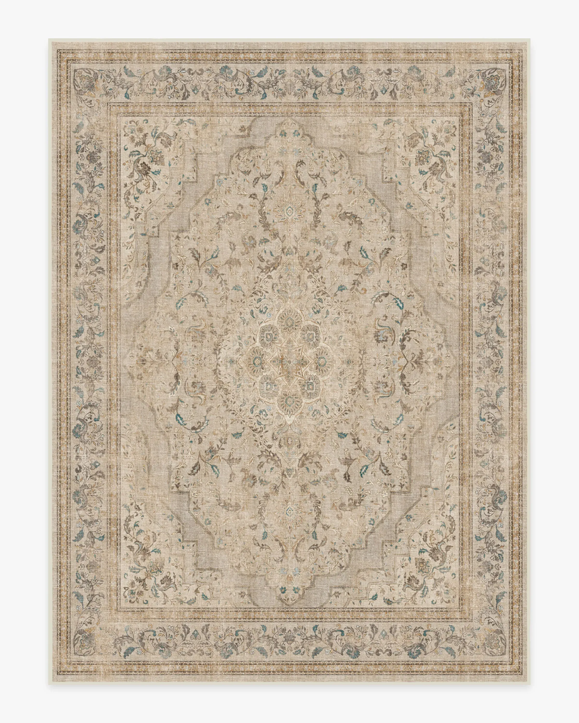 Large Area Rug Machine Washable - Ivory
