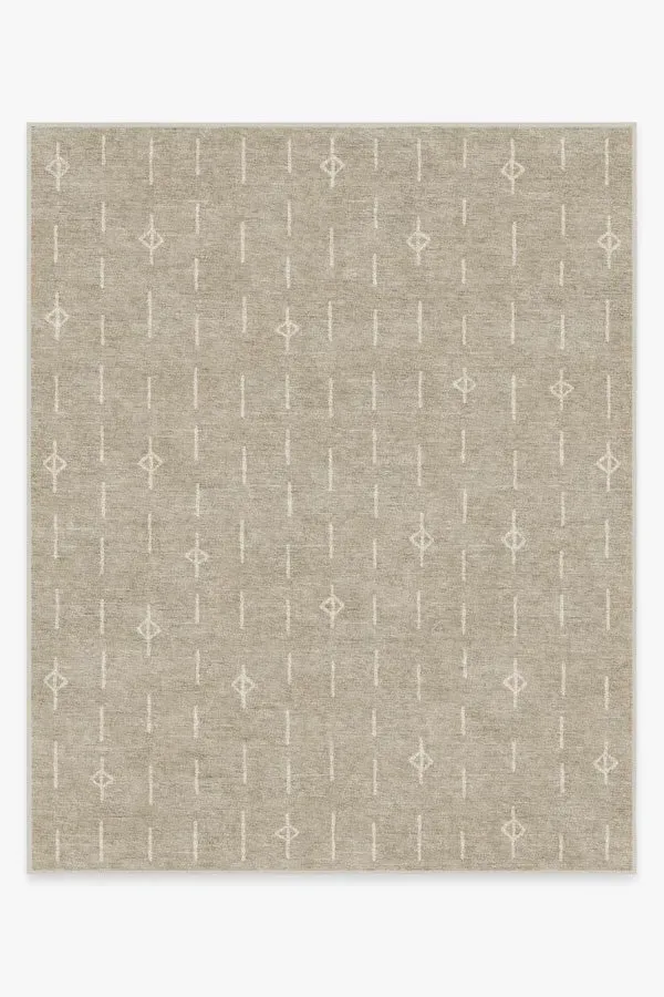Large Area Rug Machine Washable - Light Stone