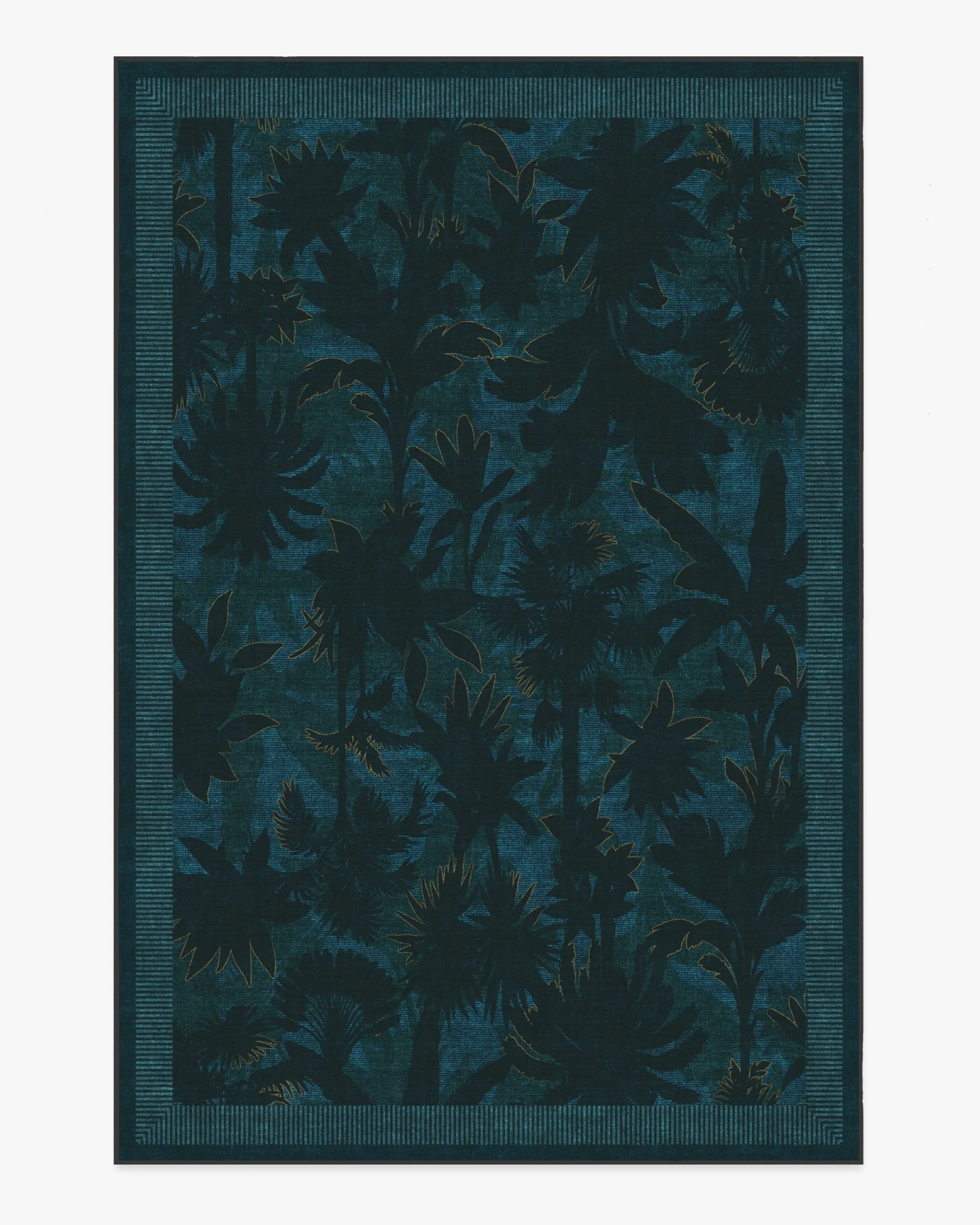 Large Area Rug Machine Washable - Midnight Blue