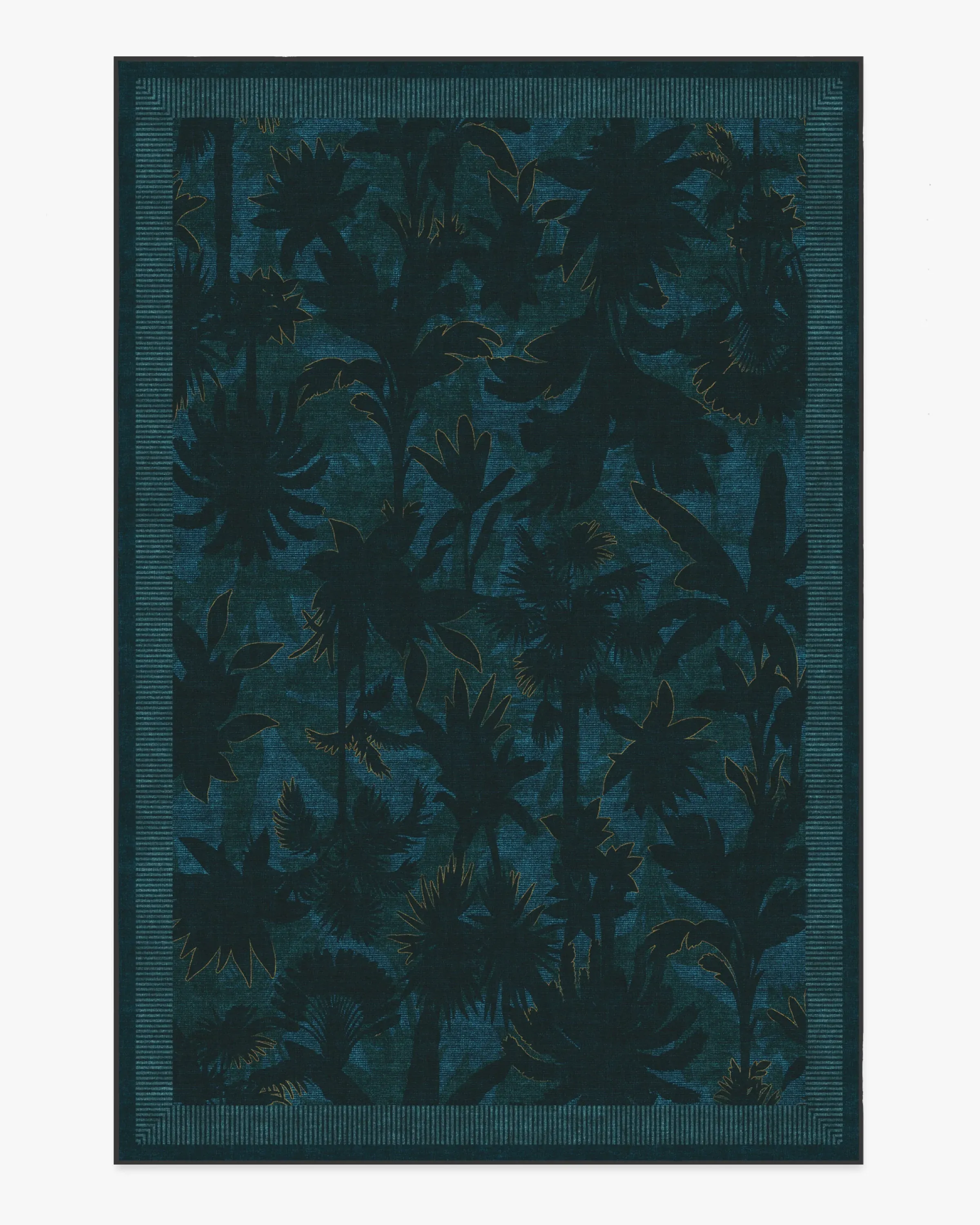 Large Area Rug Machine Washable - Midnight Blue
