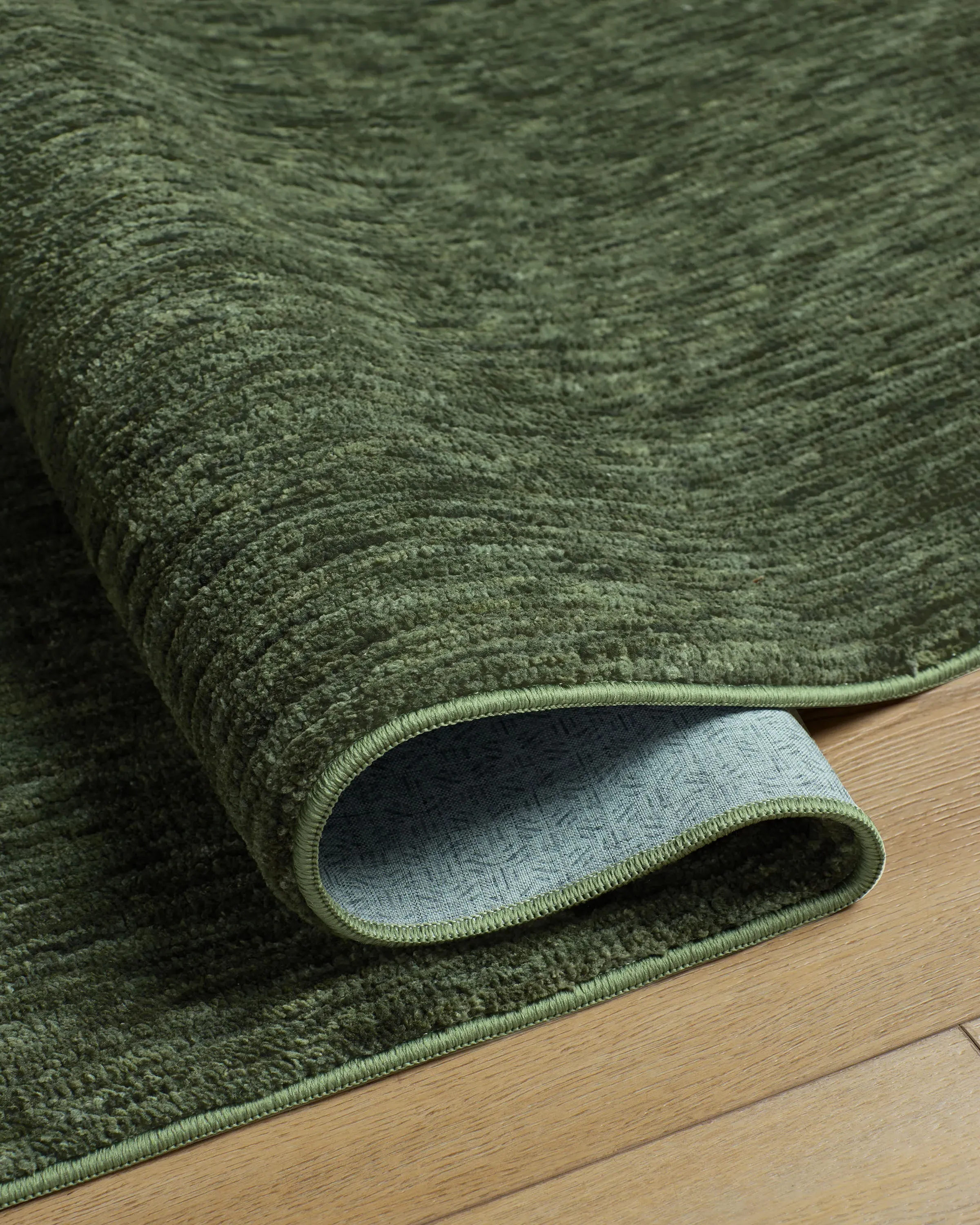 Large Area Rug Machine Washable - Moss Green