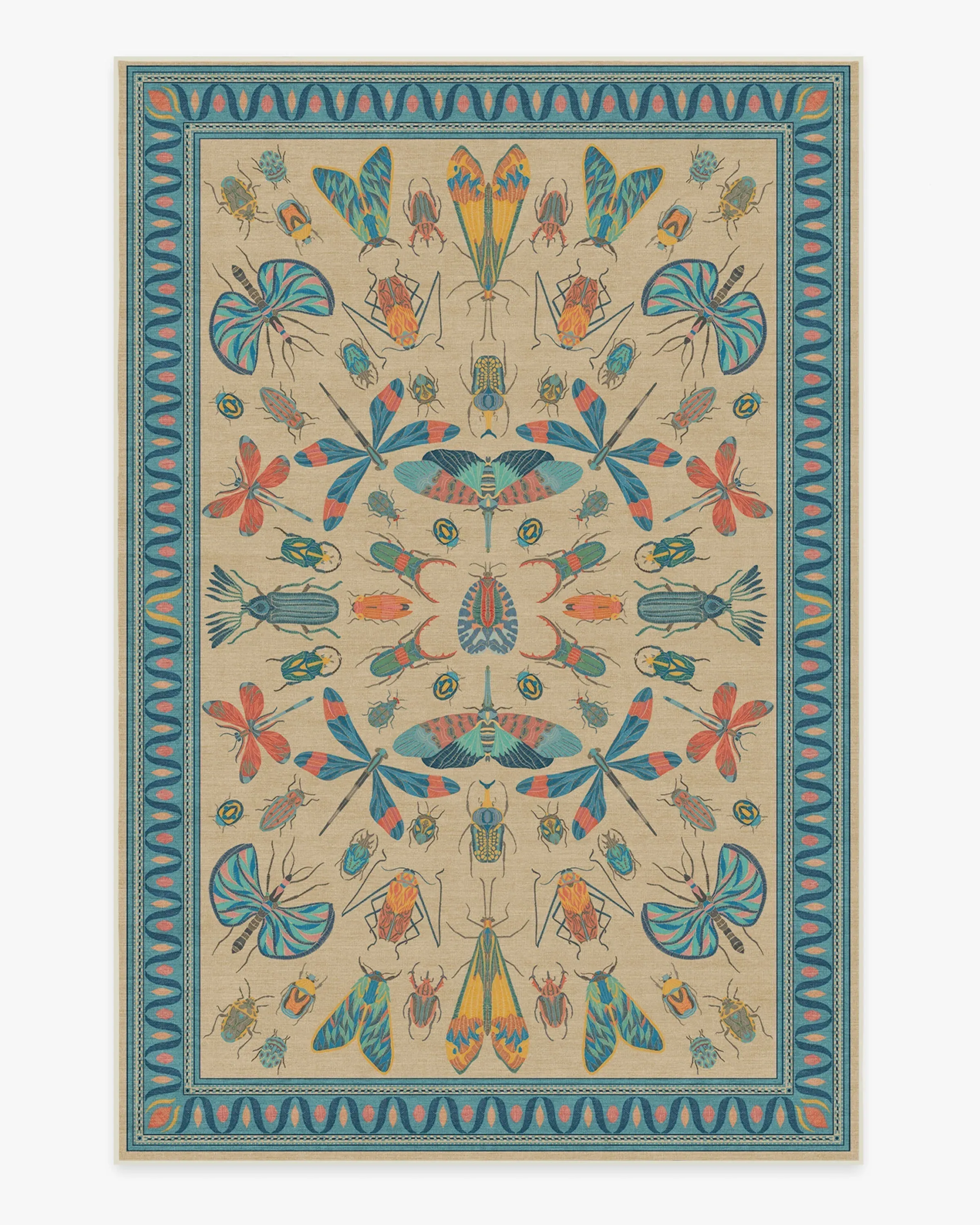 Large Area Rug Machine Washable - Multicolor