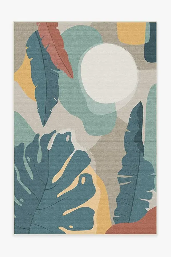 Large Area Rug Machine Washable - Multicolor