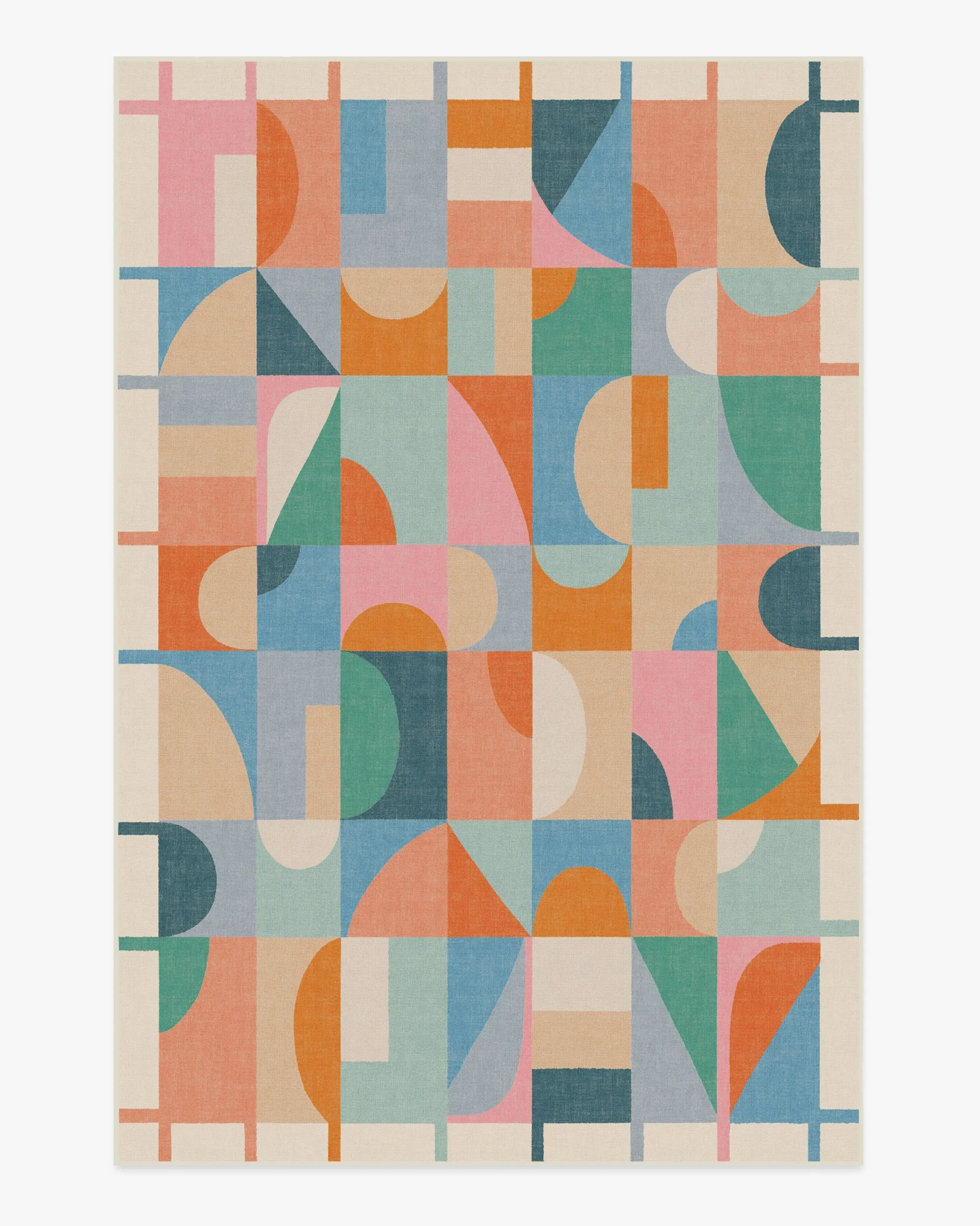 Large Area Rug Machine Washable - Multicolour