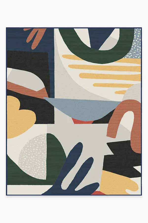 Large Area Rug Machine Washable - Multicolour