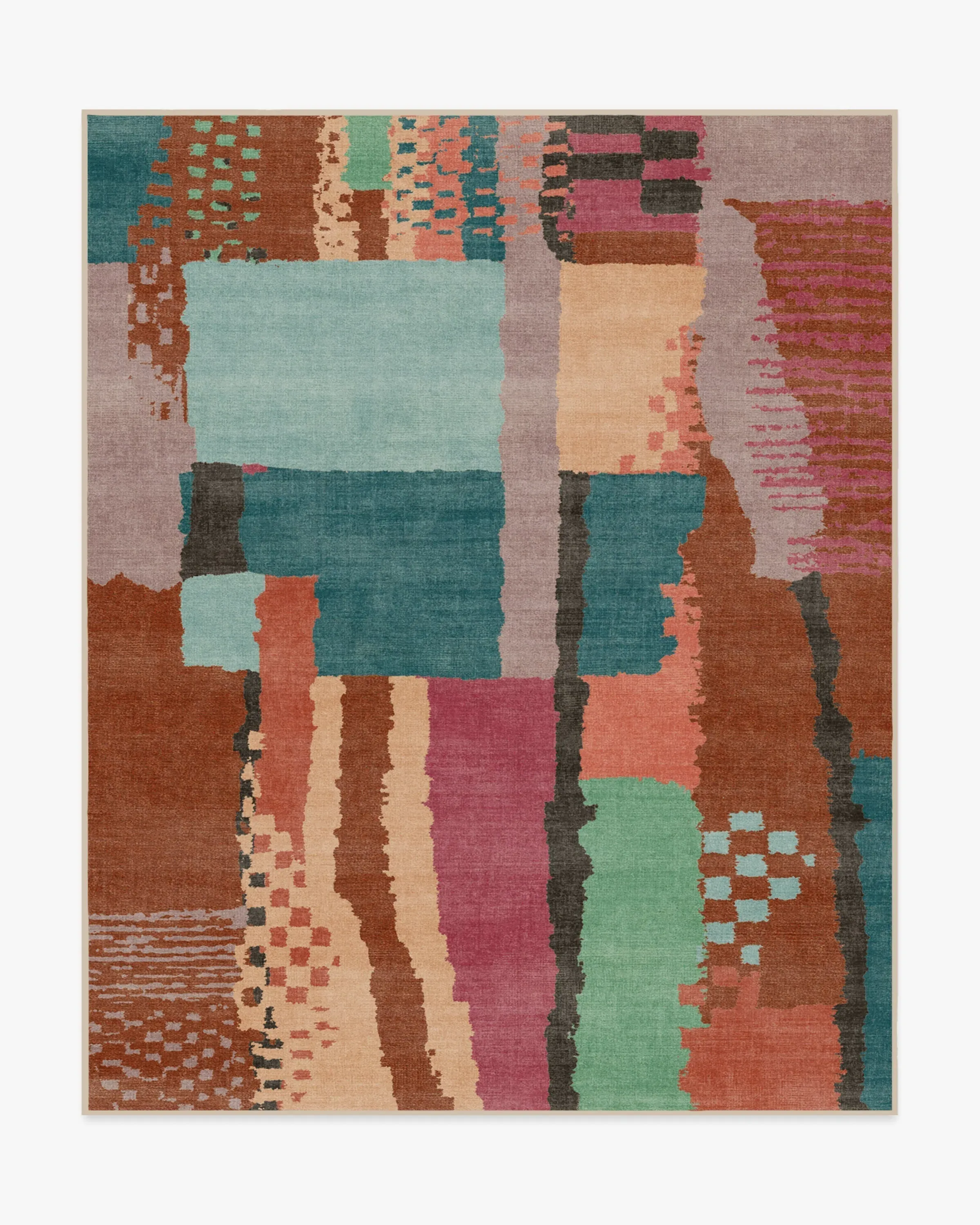 Large Area Rug Machine Washable - Multicolour
