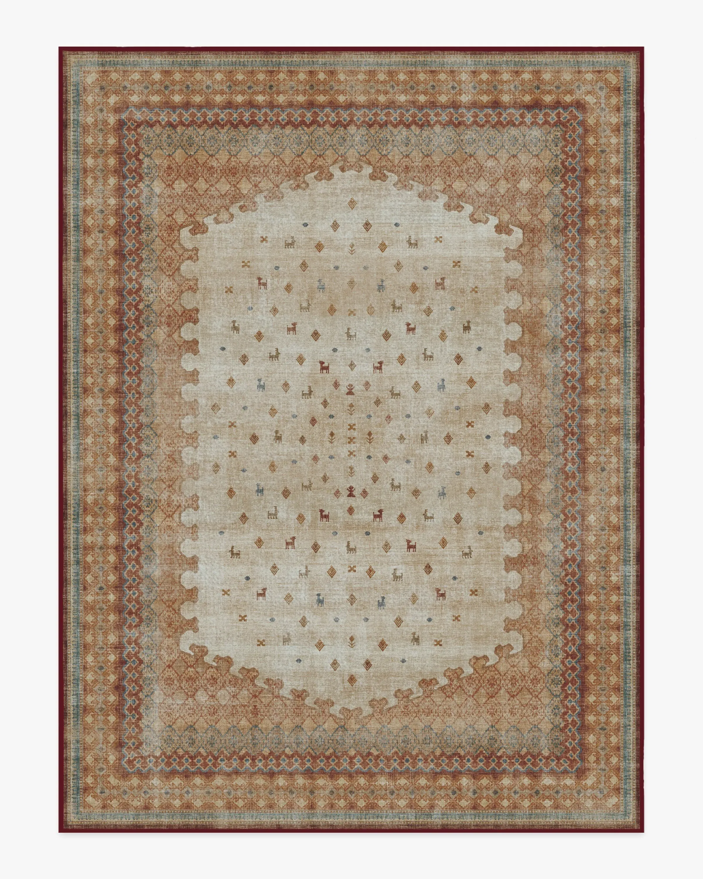 Large Area Rug Machine Washable - Multicolour