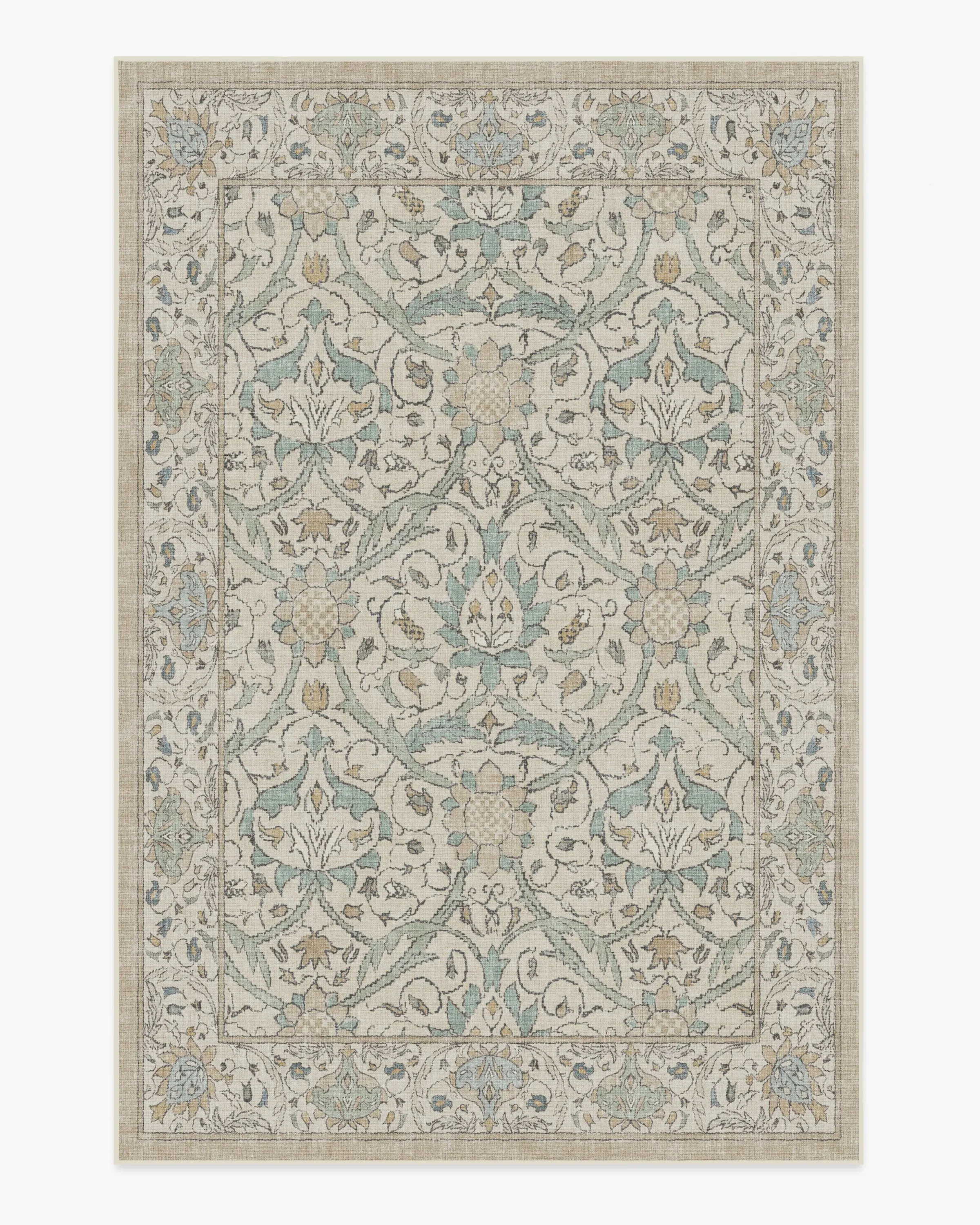 Large Area Rug Machine Washable - Natural Jade