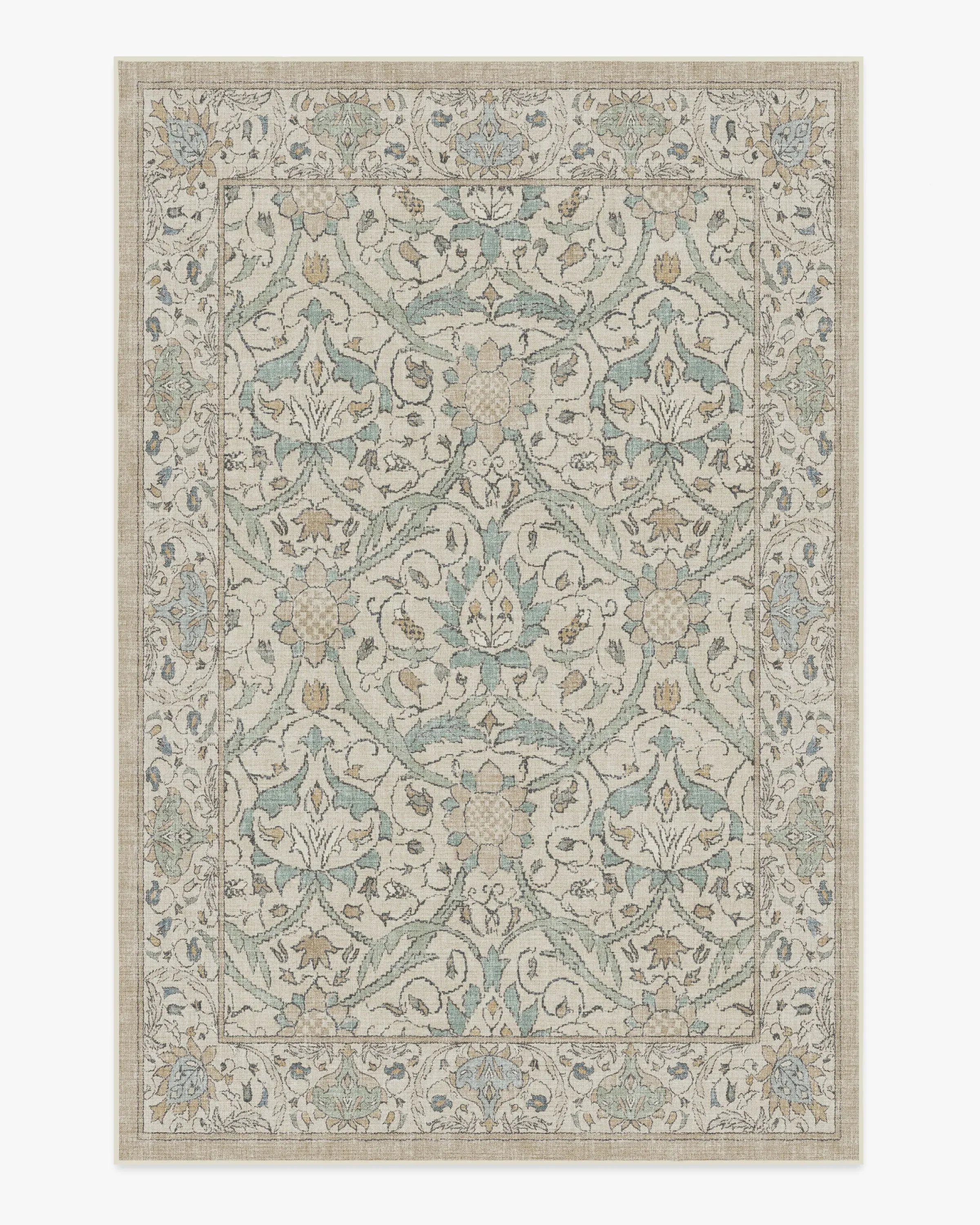 Large Area Rug Machine Washable - Natural Jade