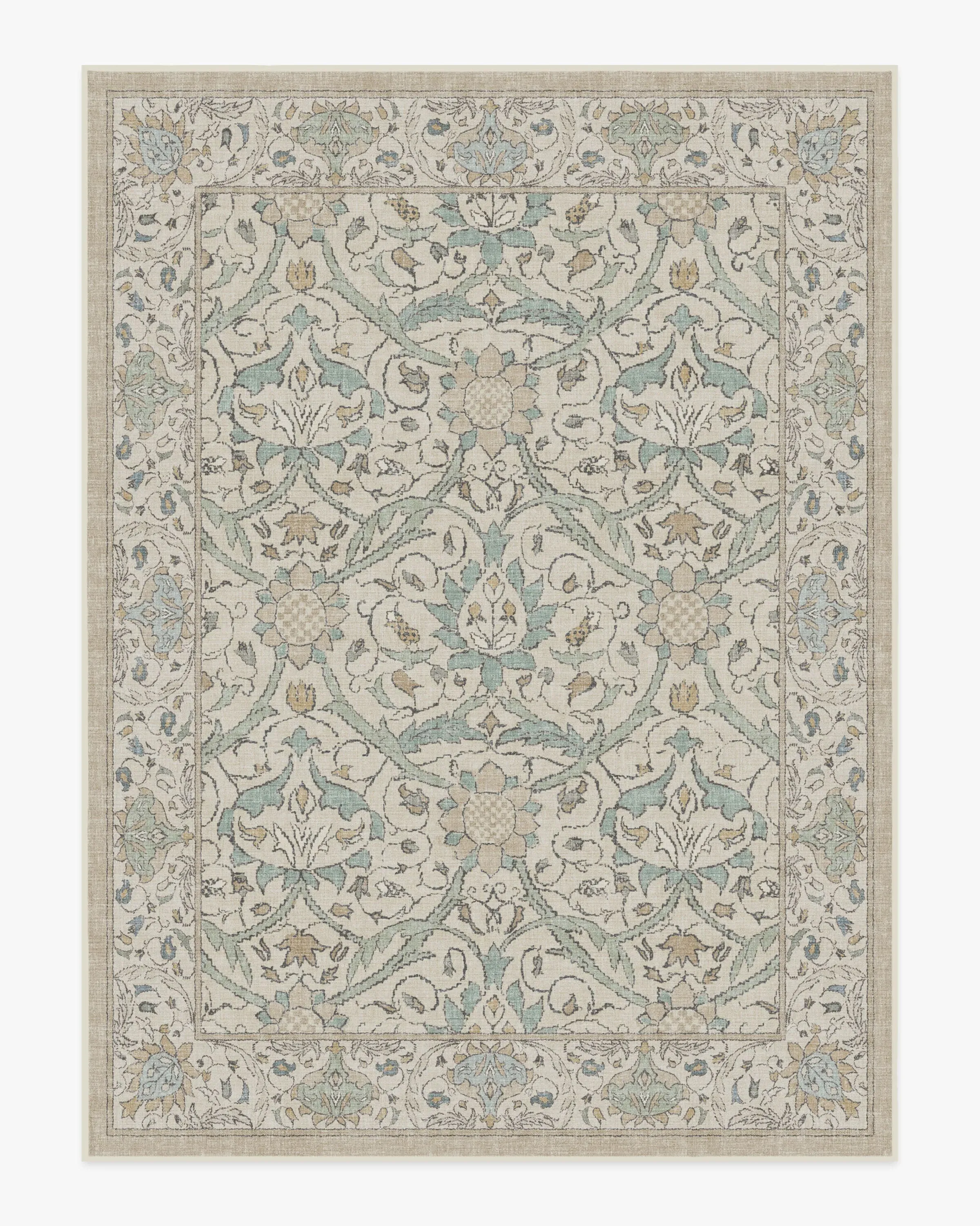 Large Area Rug Machine Washable - Natural Jade