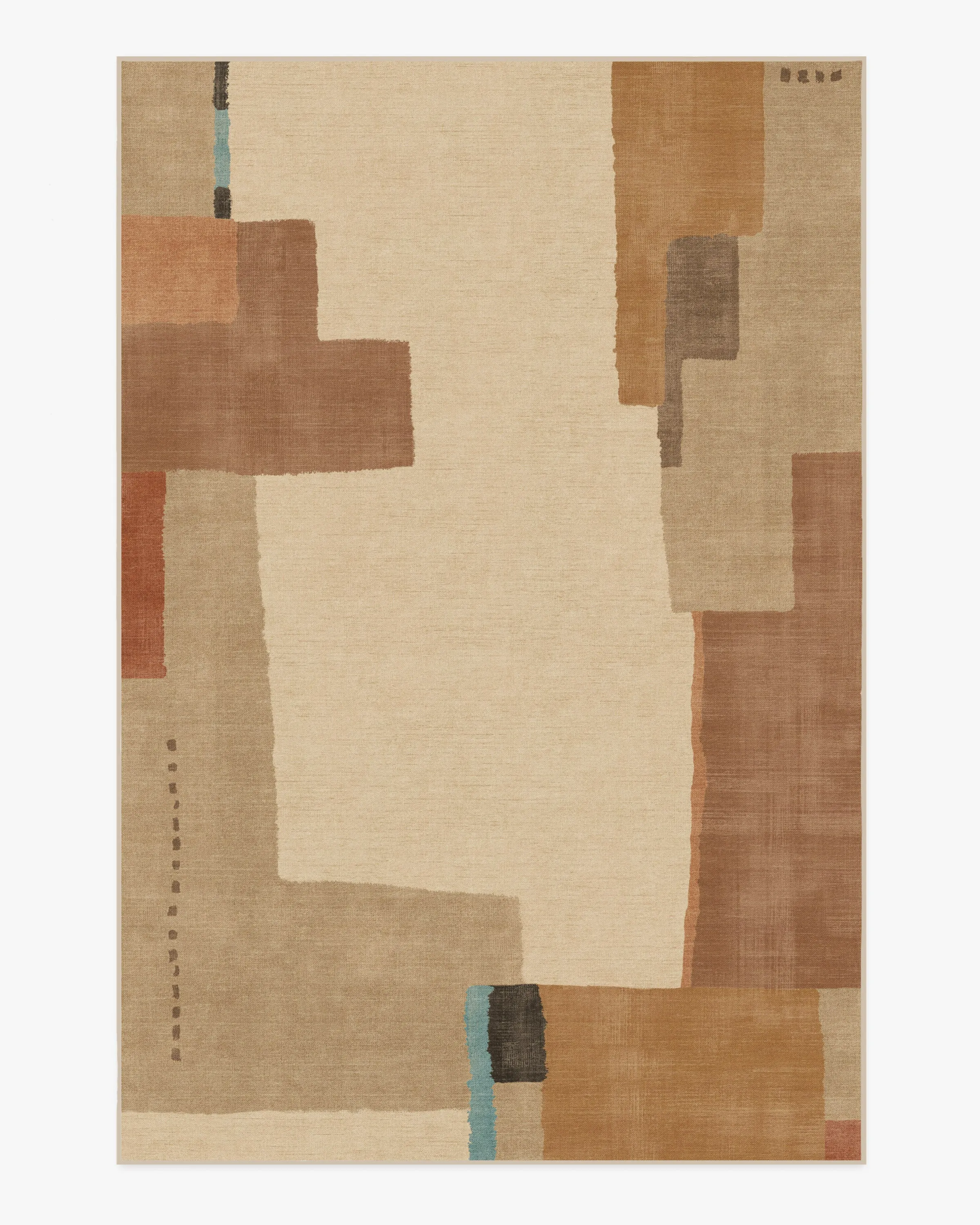 Large Area Rug Machine Washable - Natural