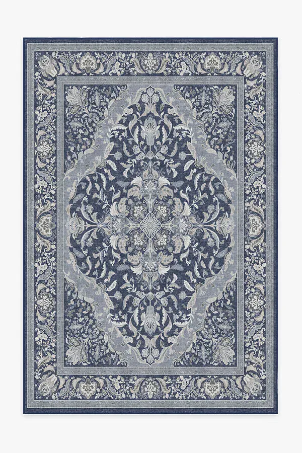 Large Area Rug Machine Washable - Navy