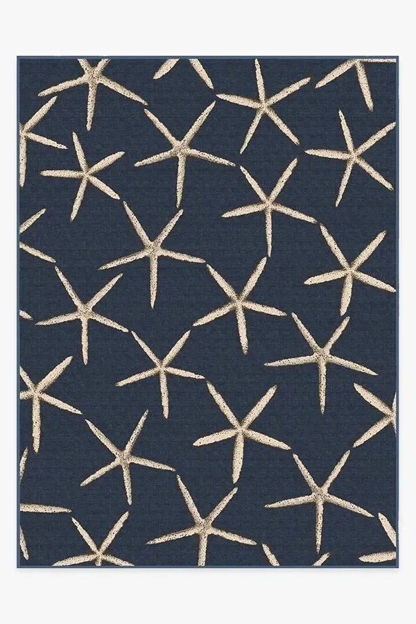 Large Area Rug Machine Washable - Navy