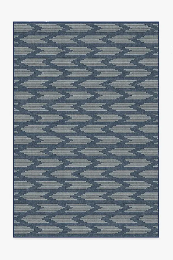 Large Area Rug Machine Washable - Navy Blue