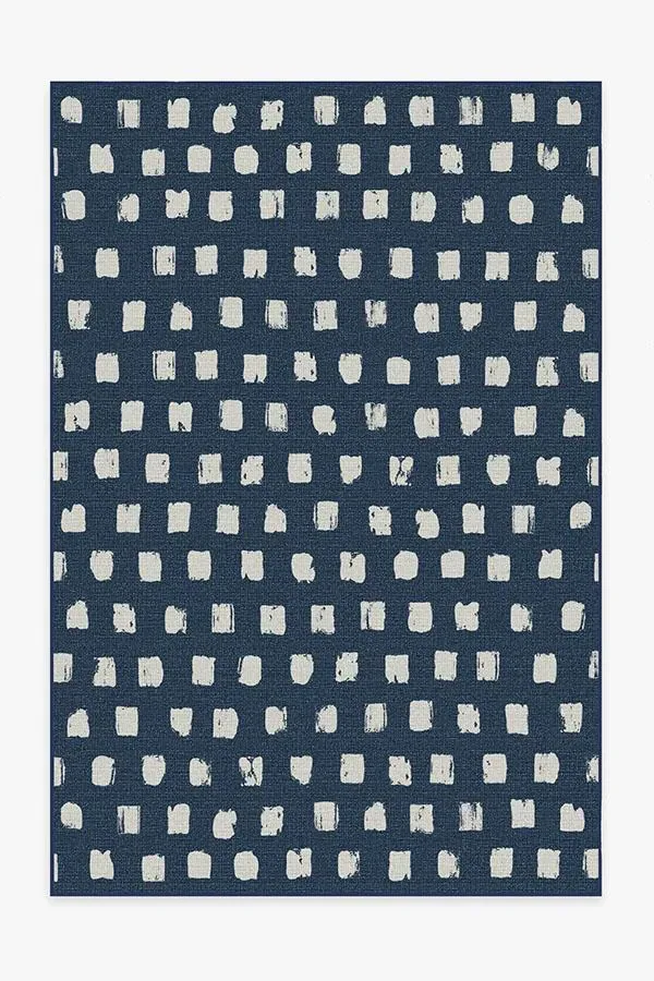 Large Area Rug Machine Washable - Navy