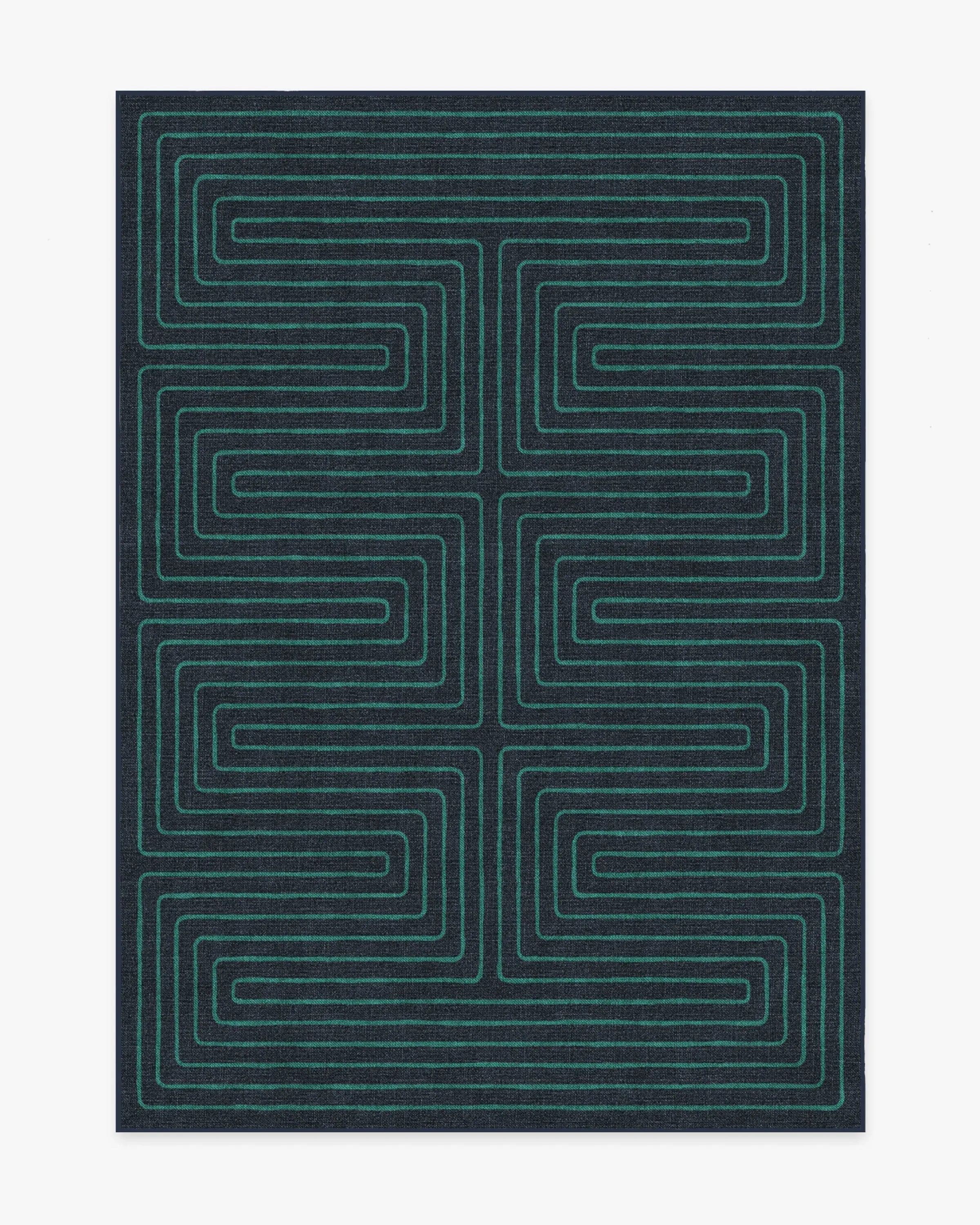 Large Area Rug Machine Washable - Navy, Chenille