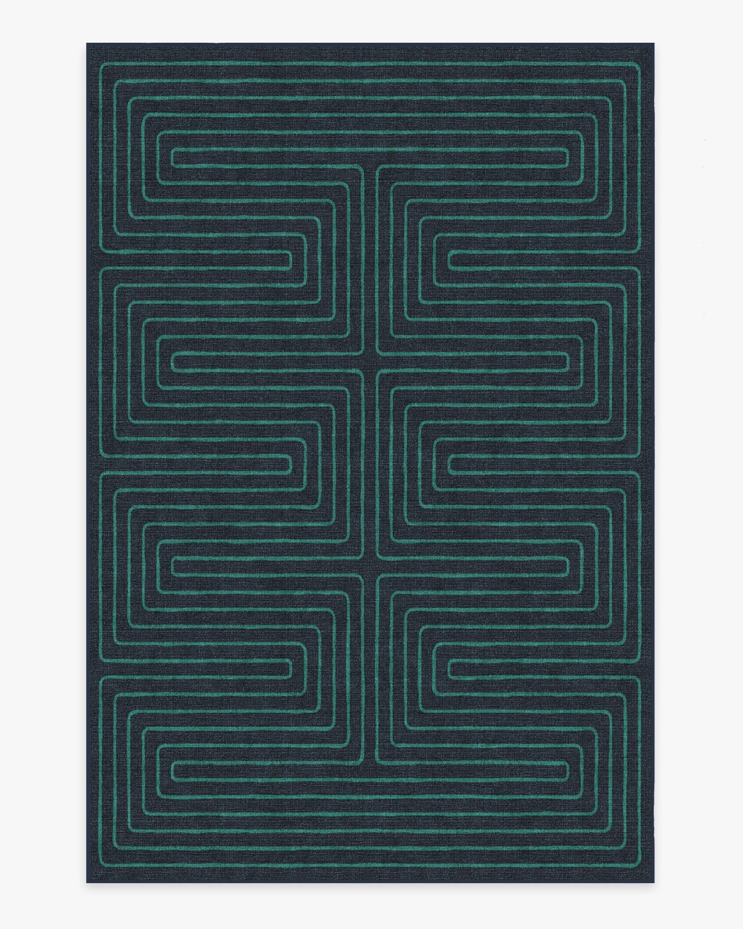 Large Area Rug Machine Washable - Navy, Chenille